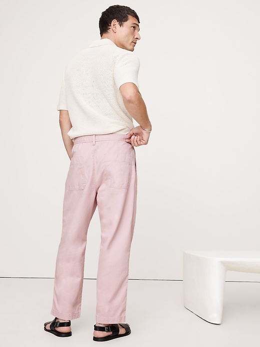 【コットンリネン】Berluti　Slacks Pants　薄ピンク　46　春夏 COTTON PLEATED TROUSER – Renggli