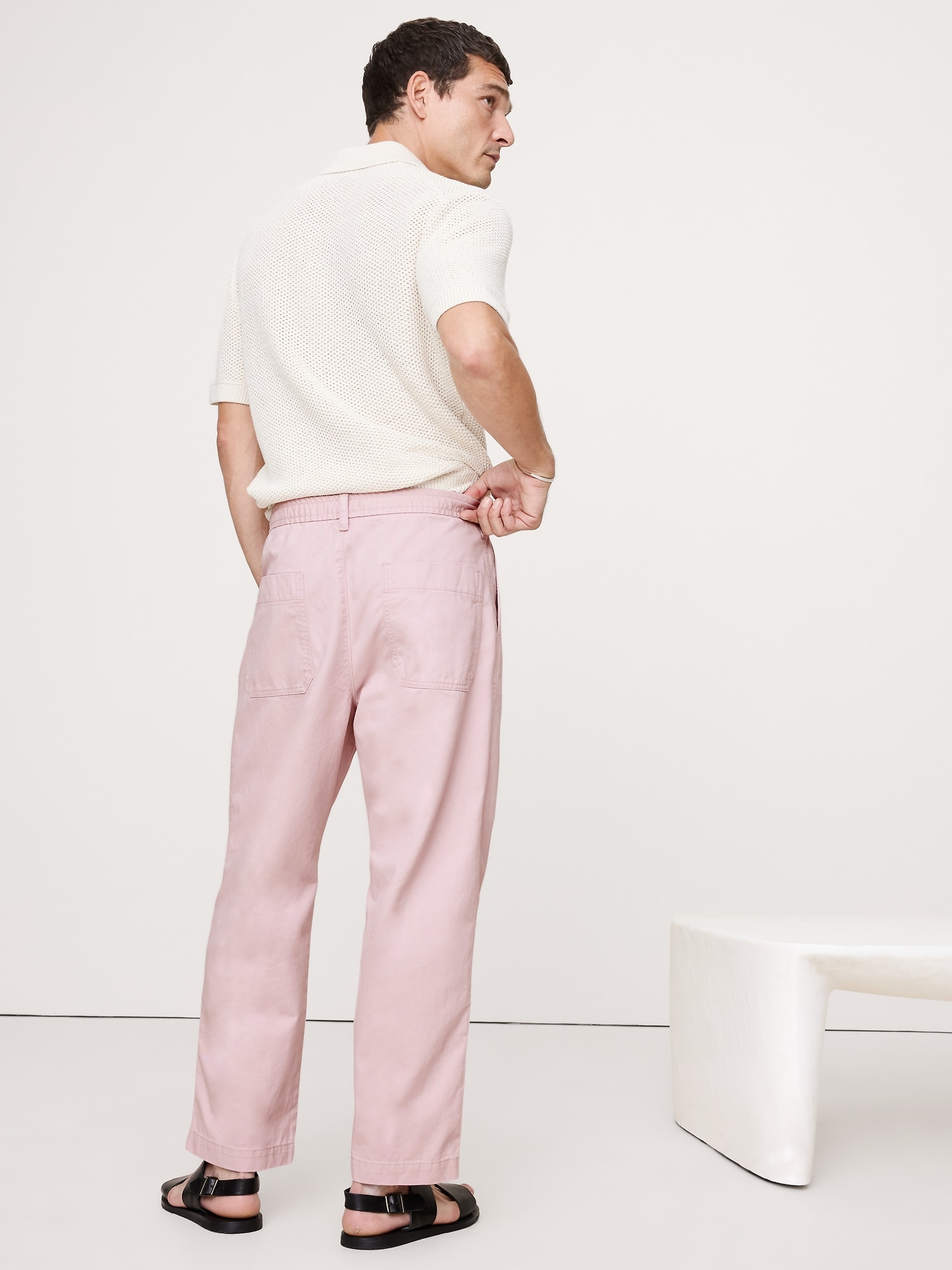 Image number 3 showing, Loose Lightweight Cotton Pull-On Pant