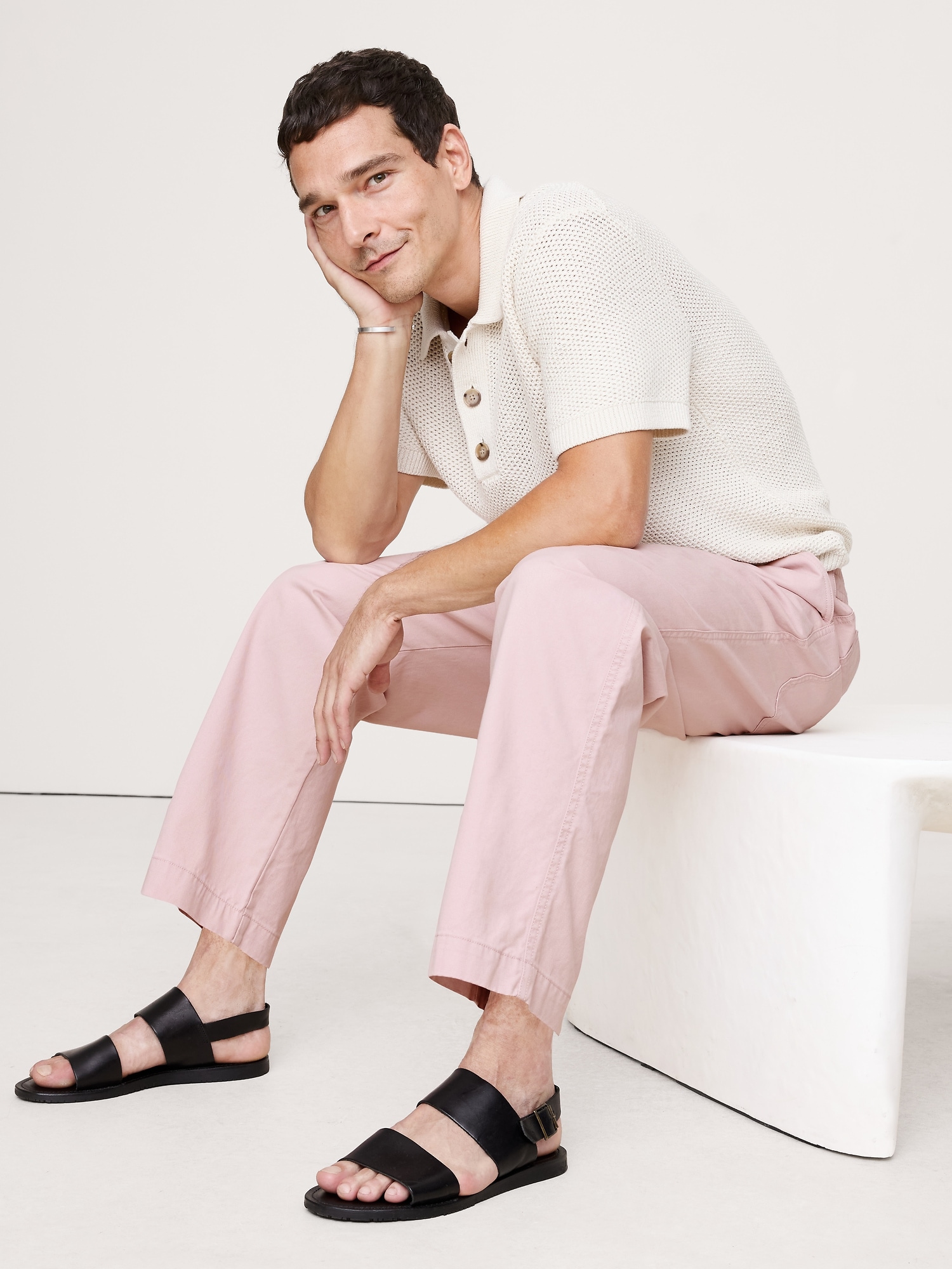 Image number 4 showing, Loose Lightweight Cotton Pull-On Pant