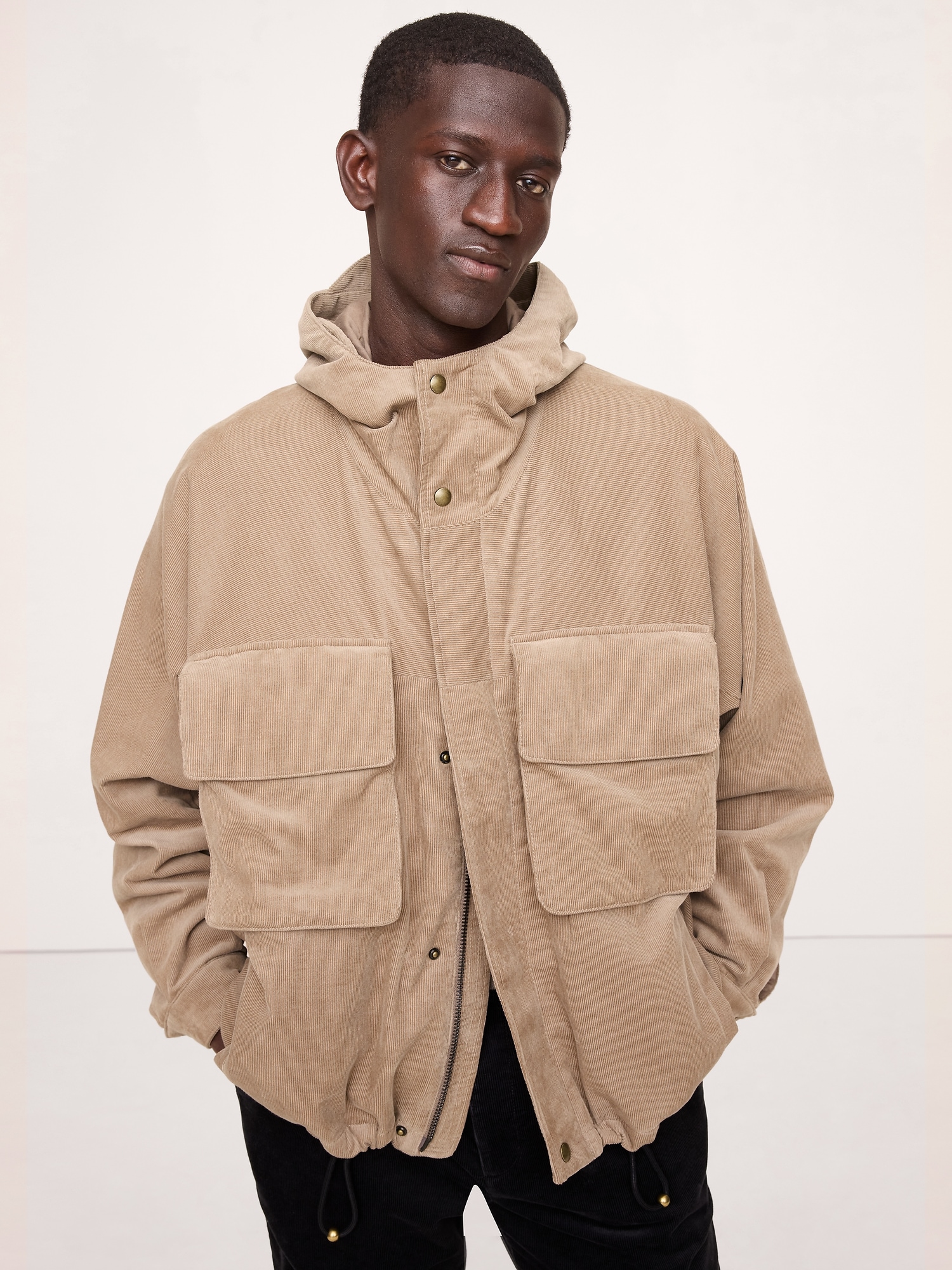 Image number 3 showing, Oversized Corduroy Fishing Jacket