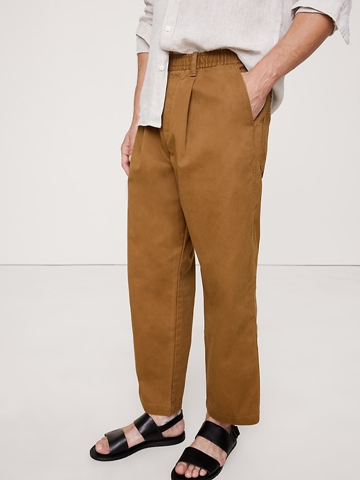 Loose Lightweight Cotton Pull-On Pant | Banana Republic