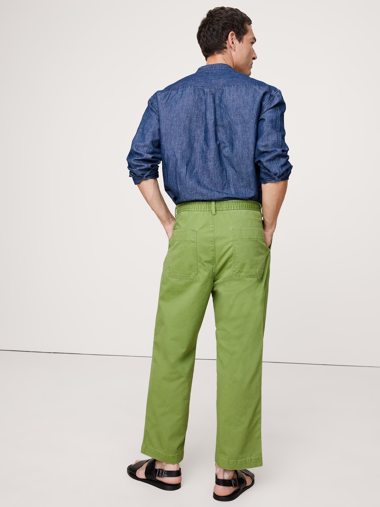 Image number 6 showing, Loose Lightweight Cotton Pull-On Pant