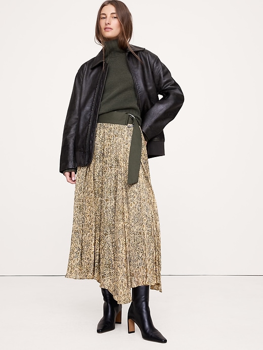 Stretch-Satin Maxi Skirt