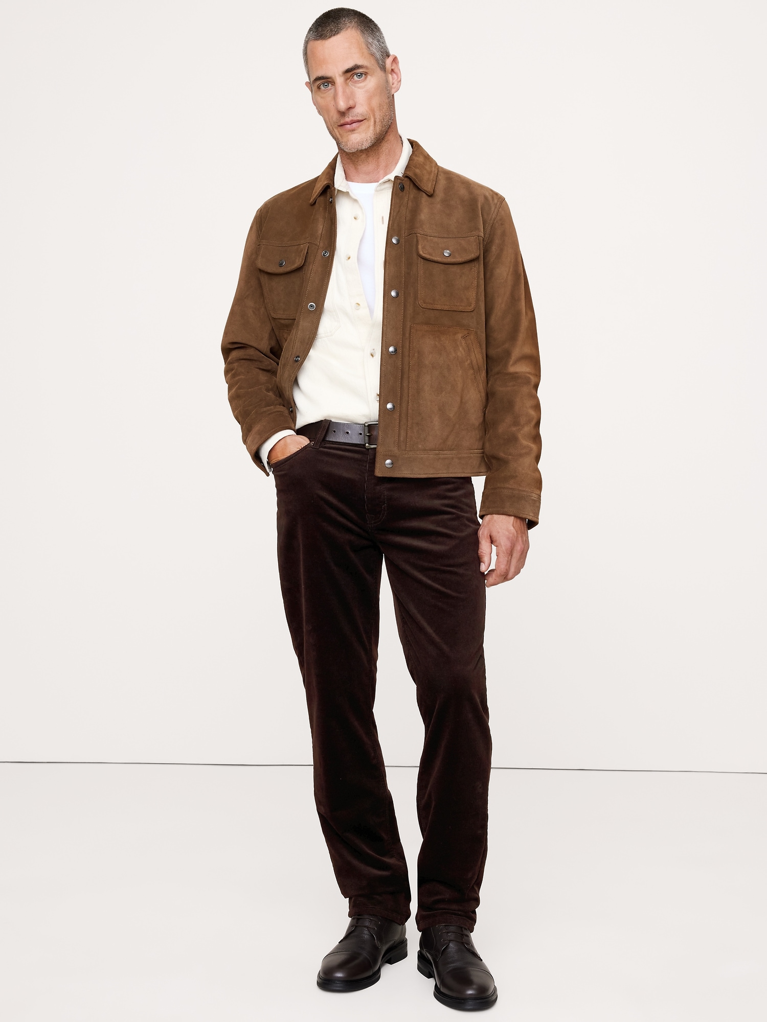 Straight Corduroy Traveler Pant - Double Chocolate Brown