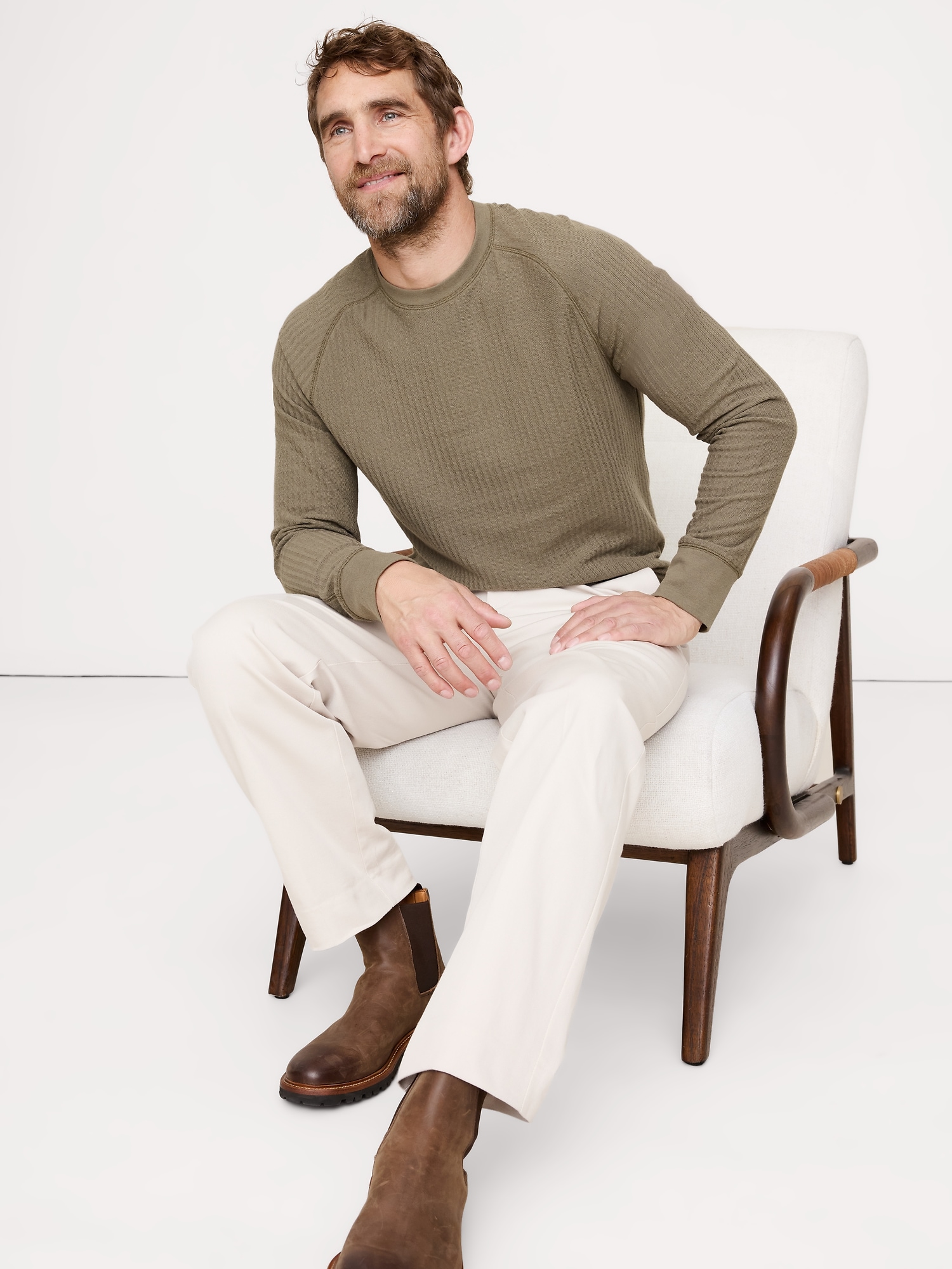 Image number 1 showing, Slub Double-Knit Zig-Zag T-Shirt