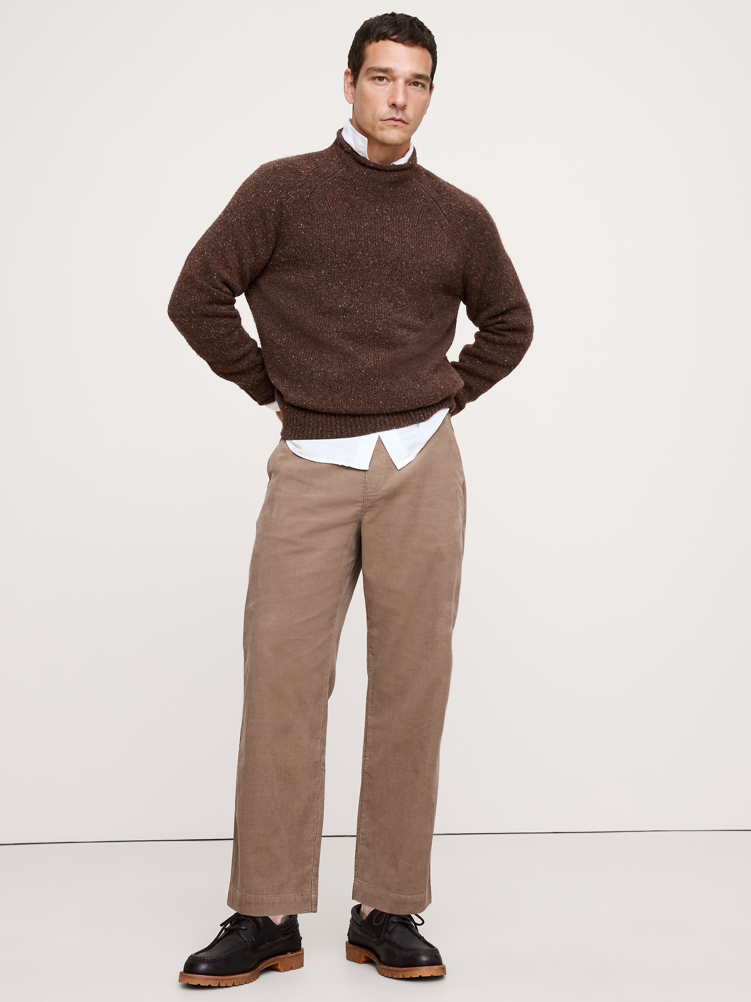 LOOSE CORDUROY PULL-ON PANT