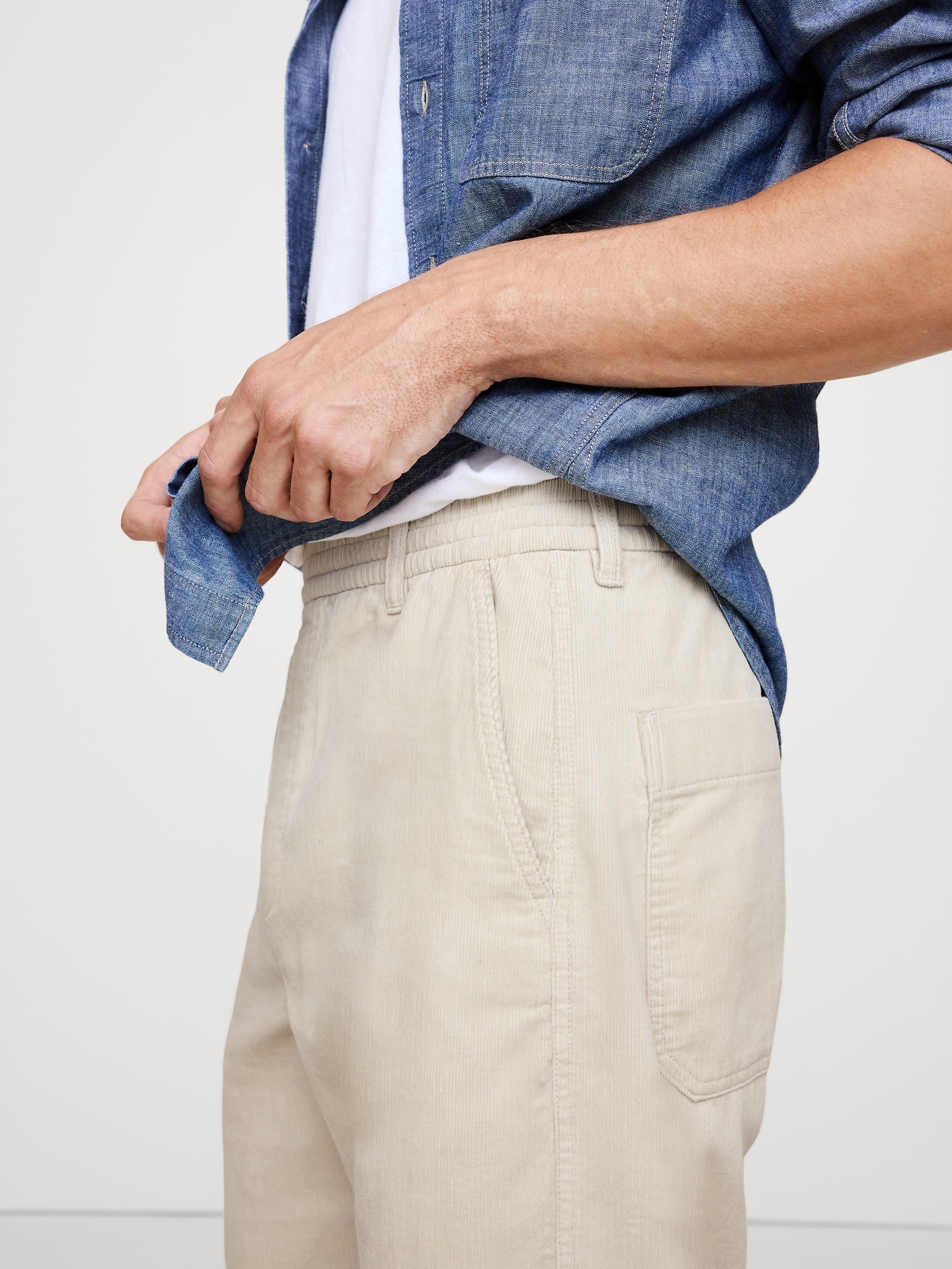 Image number 3 showing, Loose Corduroy Pull-On Pant
