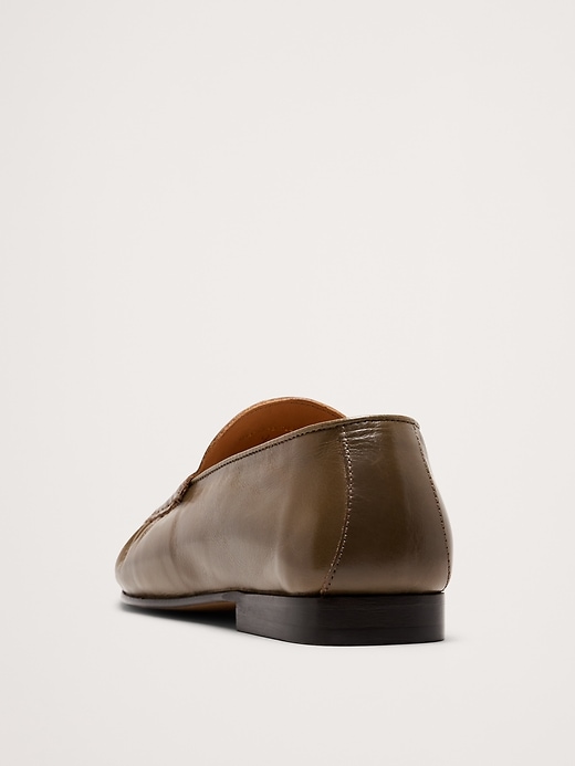 Leather Moc-Toe Loafer Banana Republic
