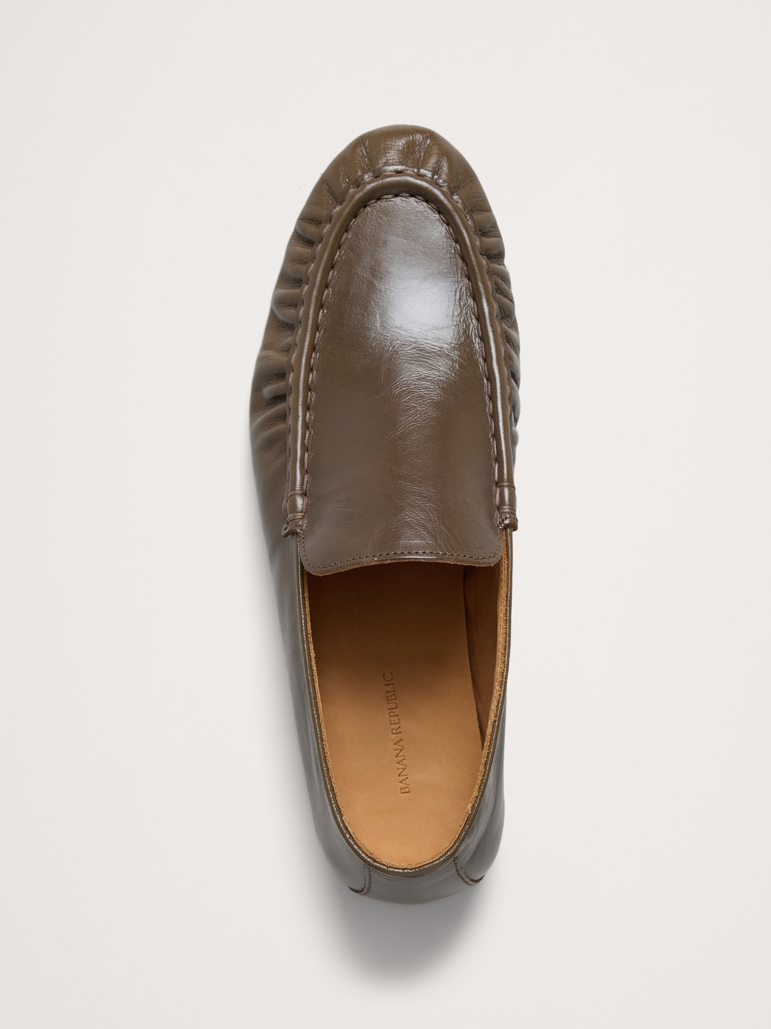Image number 4 showing, LEATHER MOC-TOE LOAFER