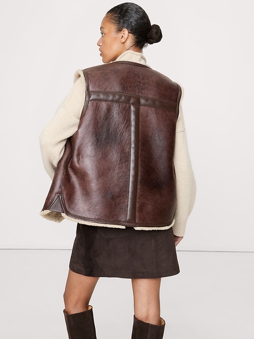 Reversible Shearling Vest | Banana Republic