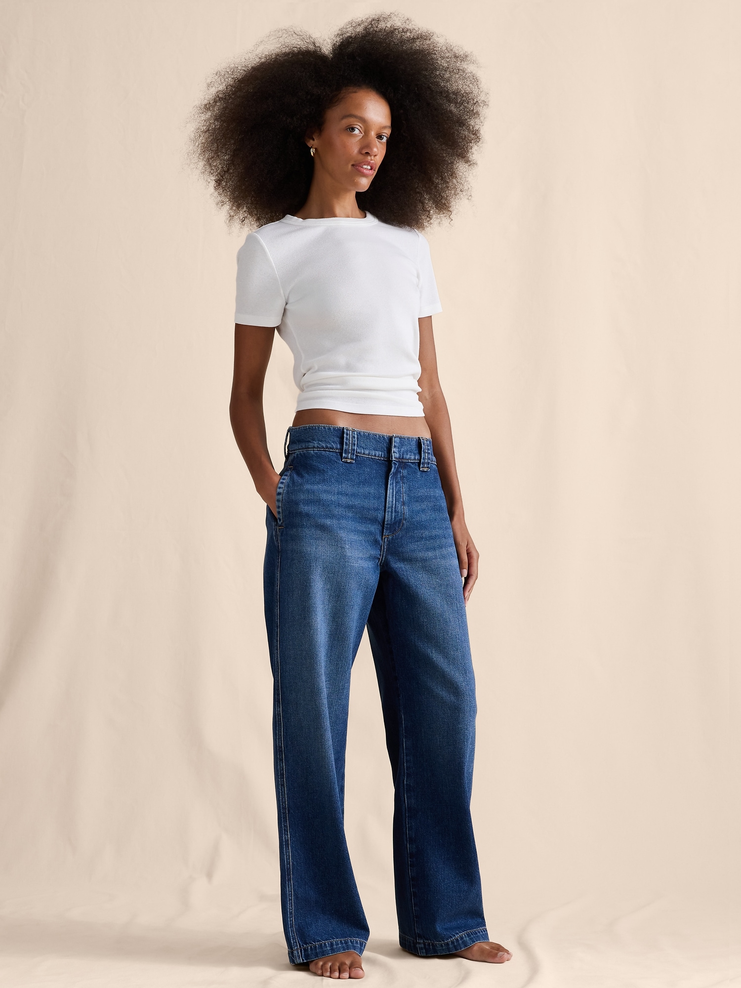 Image number 4 showing, Mid-Rise Trouser Jean
