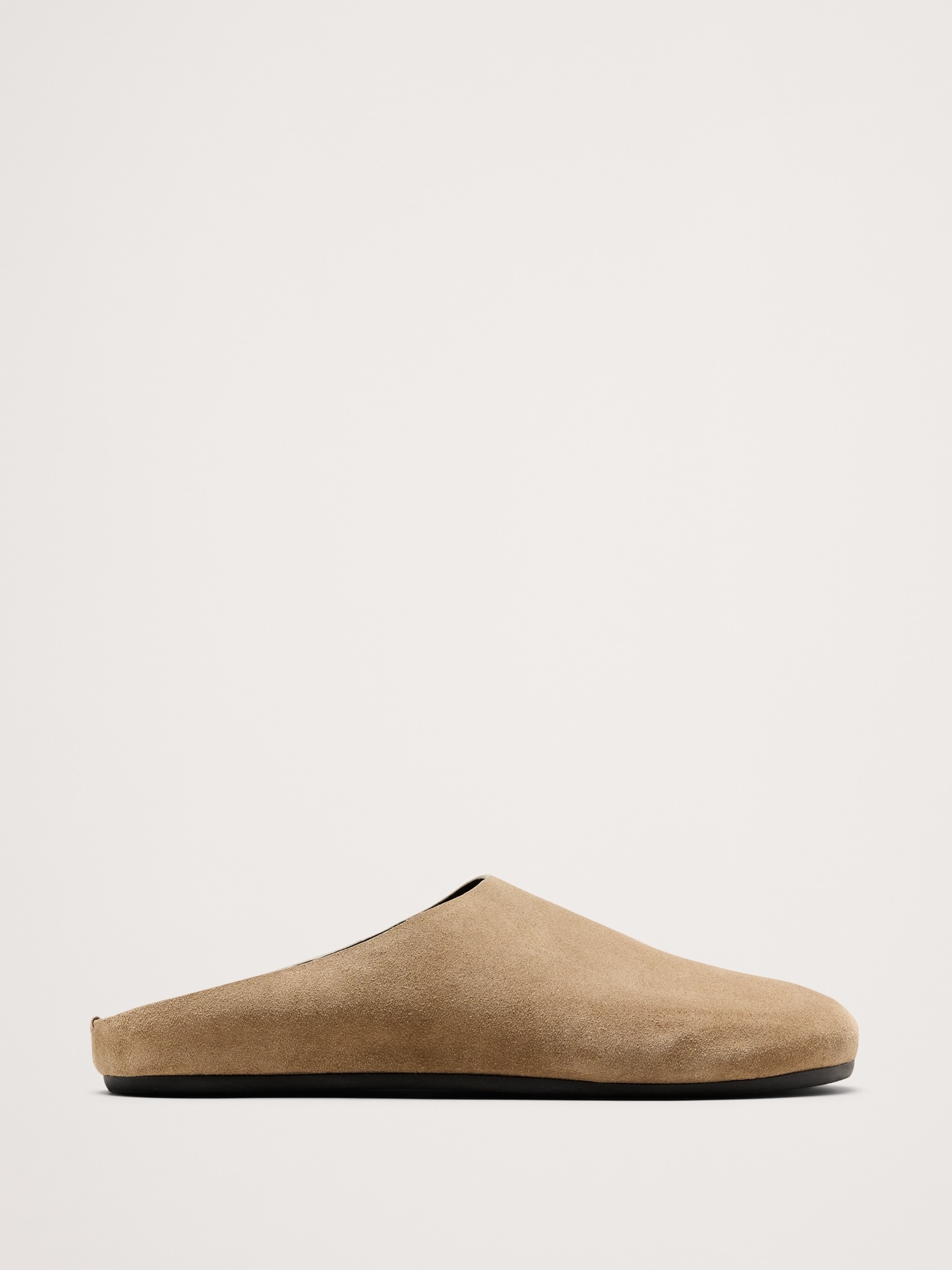 LEATHER ESSENTIAL CLOG - Taupe Suede