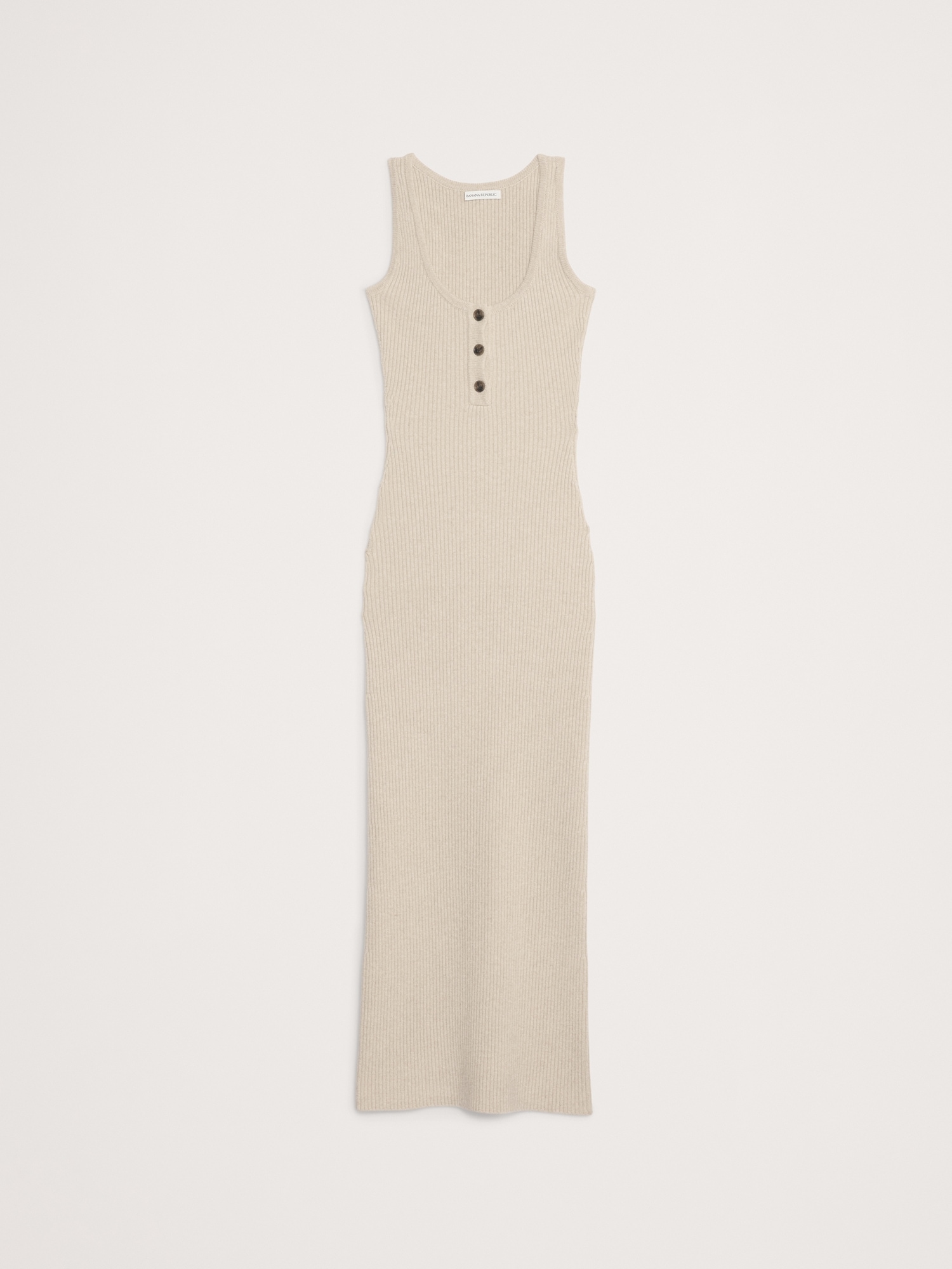 Image number 4 showing, Merino-Cotton Henley Sweater Maxi Dress