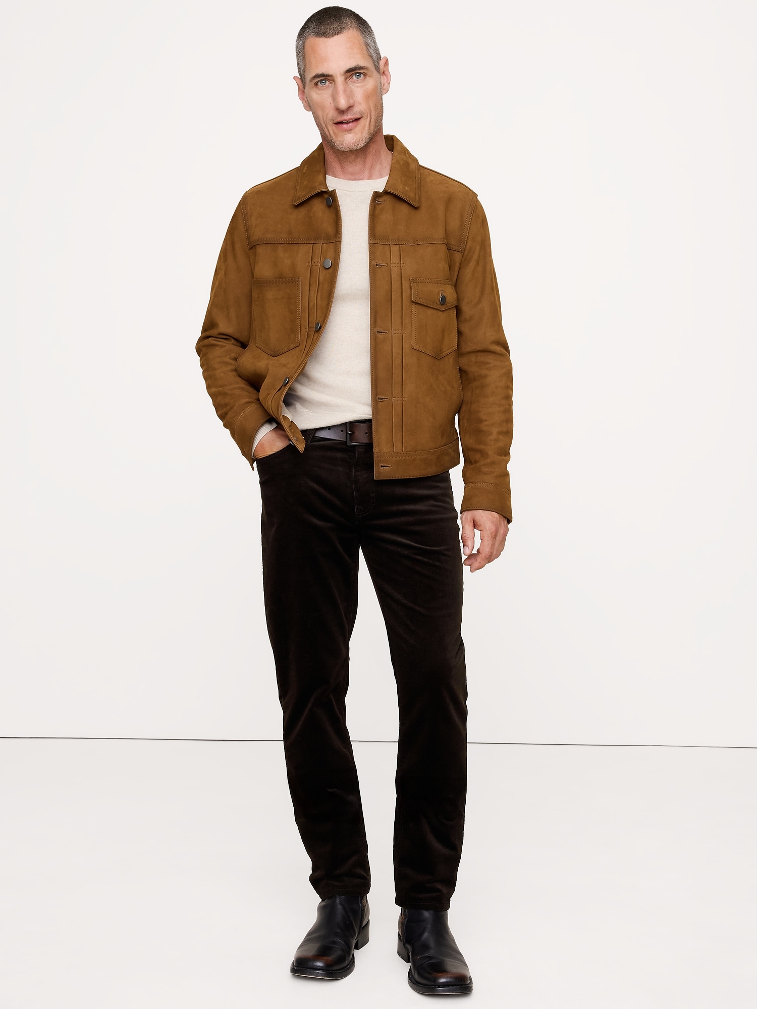 Slim Corduroy Traveler Pant - Double Chocolate Brown