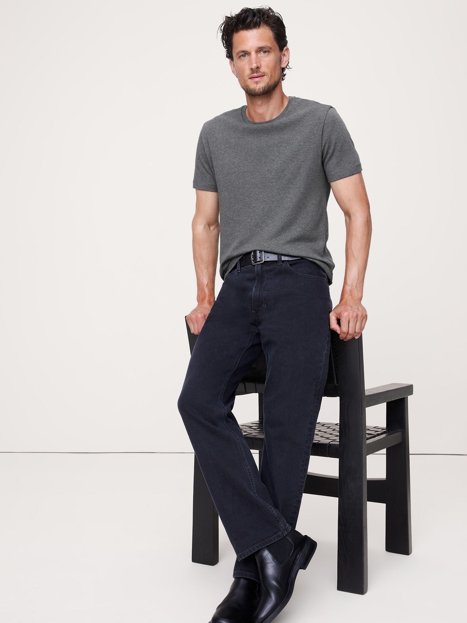 Luxury-Touch T-Shirt - Dark Charcoal Gray