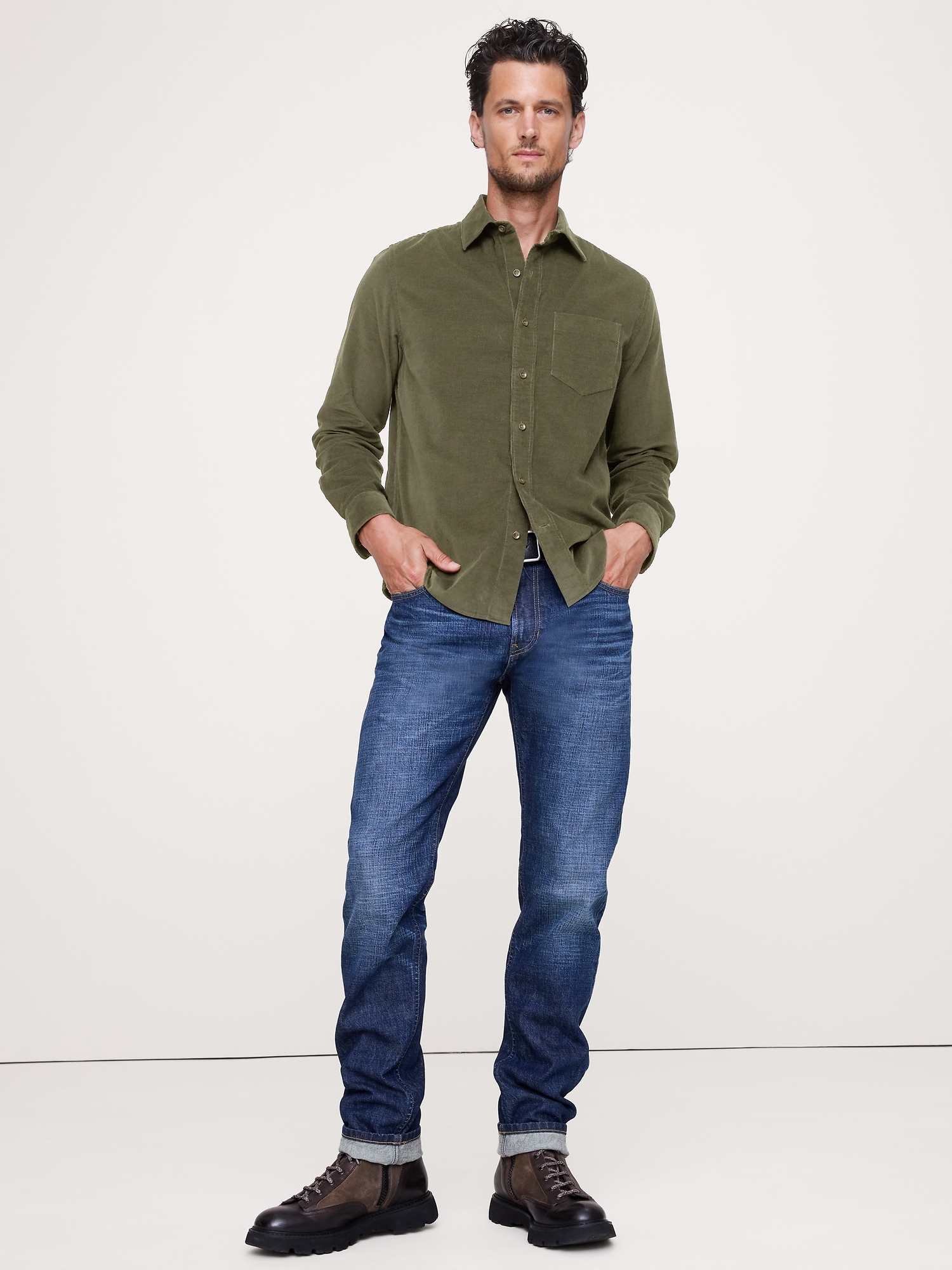 Image number 1 showing, Standard-Fit Corduroy Shirt