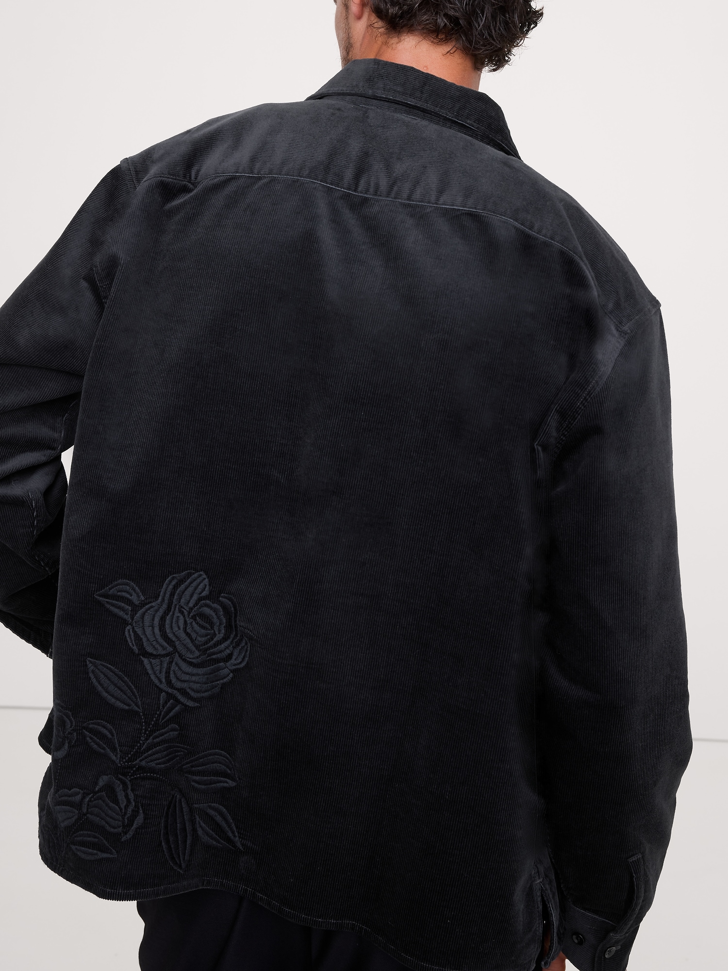 Image number 2 showing, Relaxed-Fit Embroidered Corduroy Overshirt