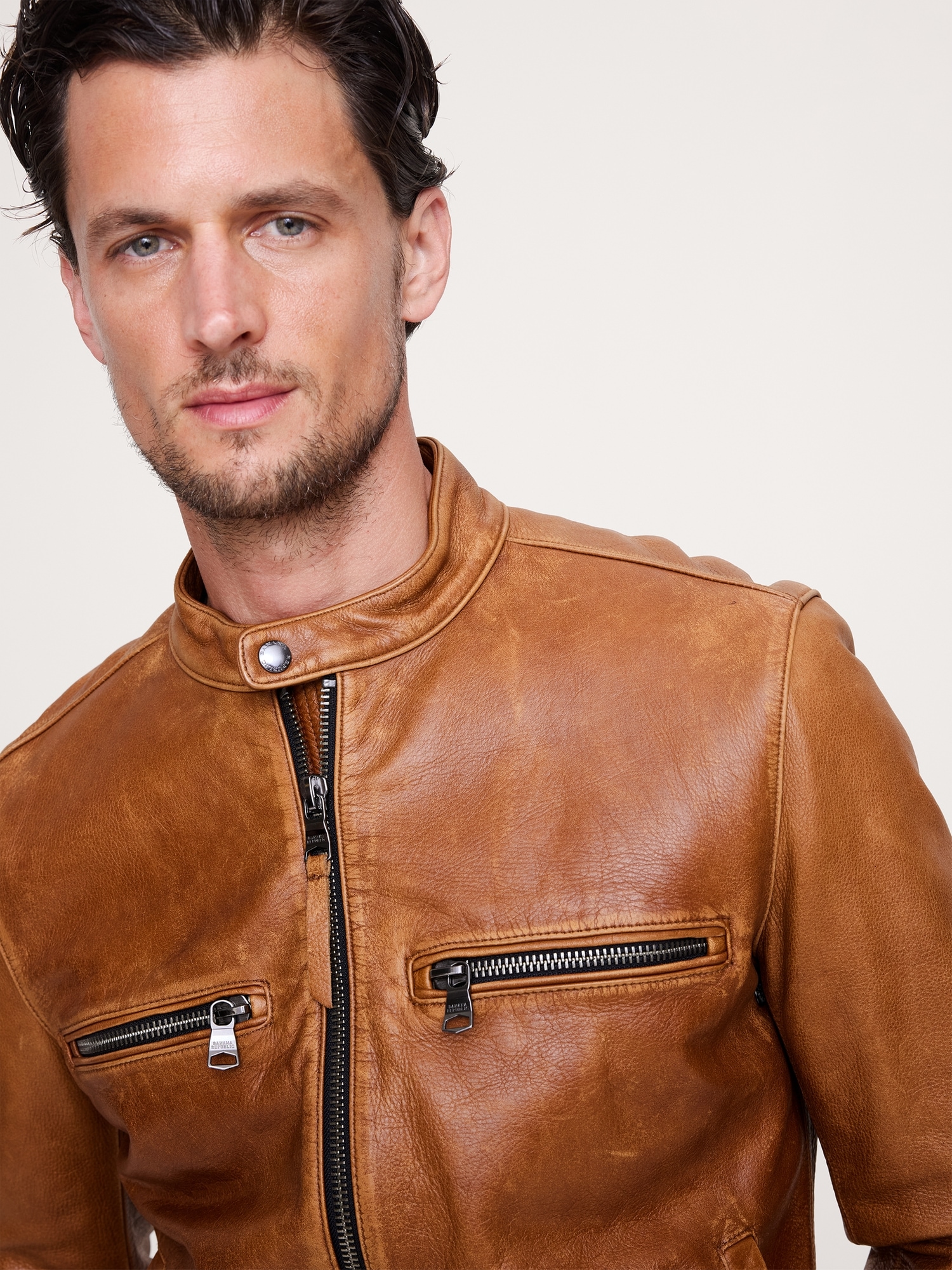 Image number 7 showing, Leather Biker Jacket