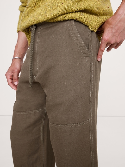 Linen-Cotton Pull-On Pant