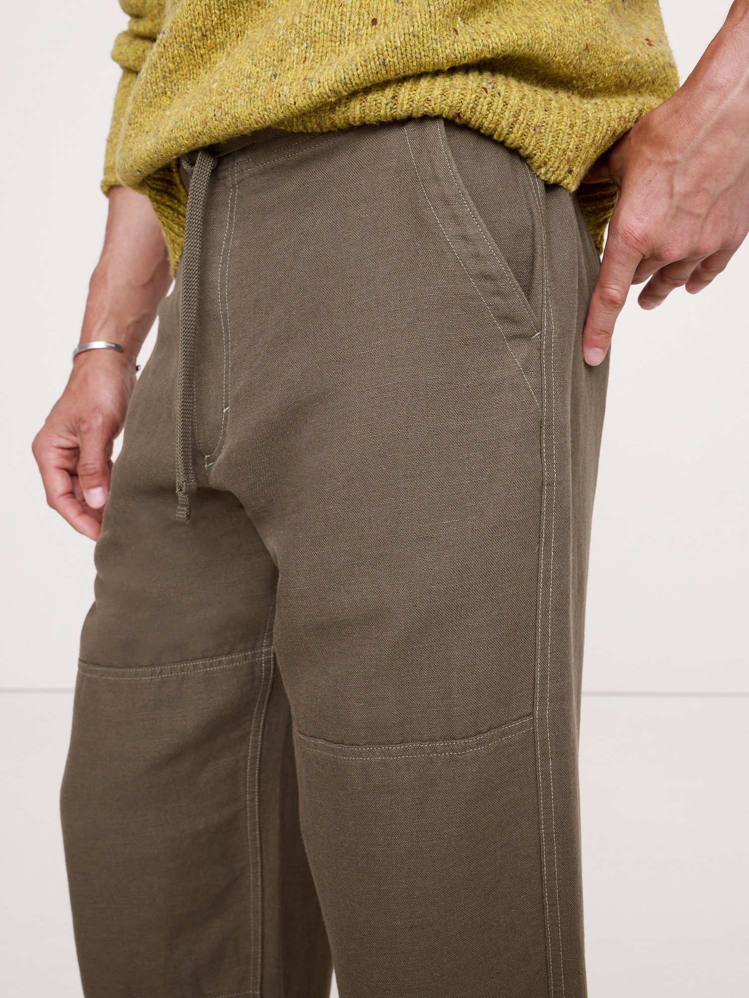 Image number 3 showing, Linen-Cotton Chore Pant
