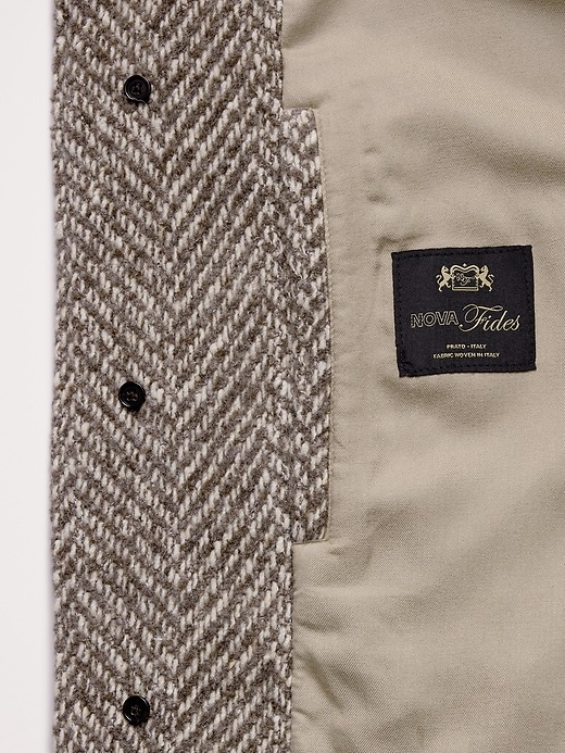 Italian Herringbone Balmacaan Coat | Banana Republic