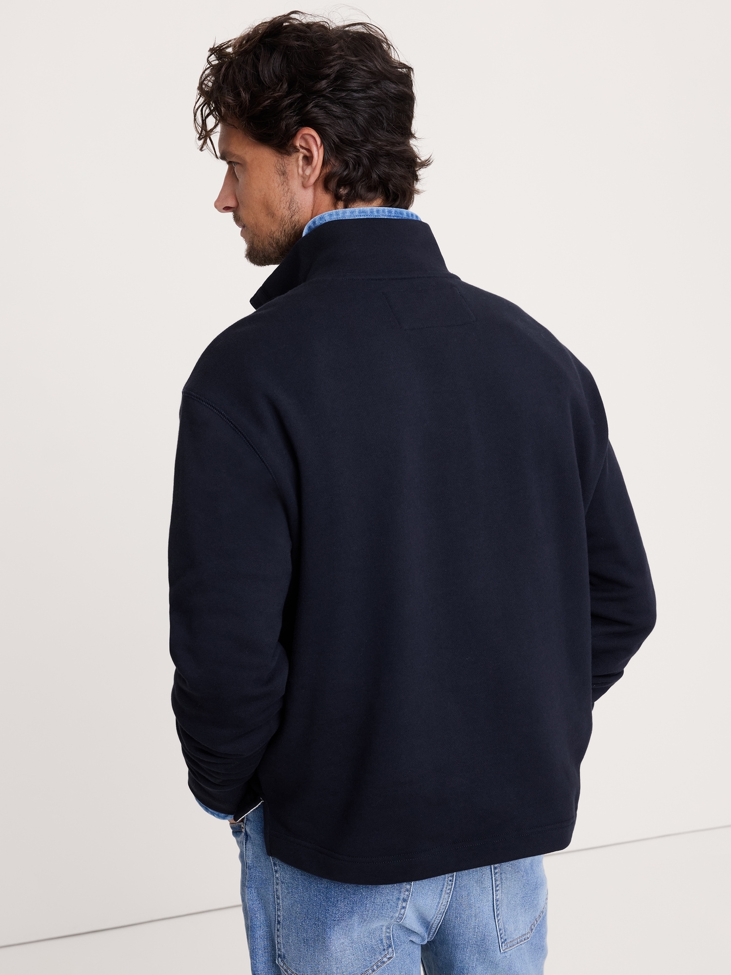 Image number 2 showing, Terry Mock-Neck Sweatshirt