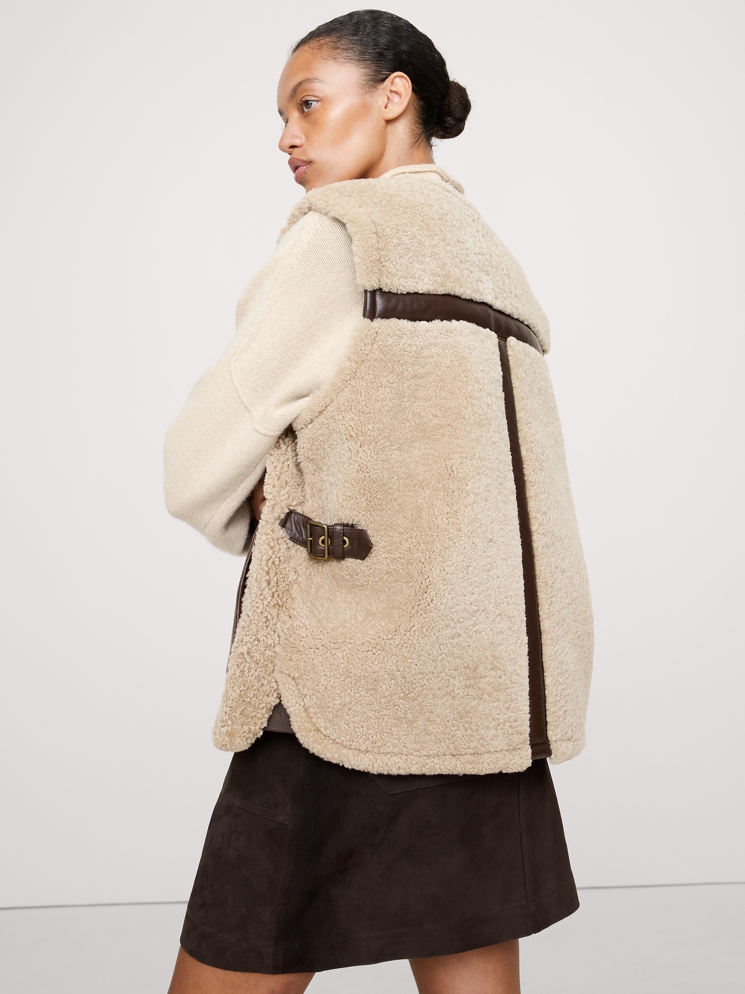 Image number 7 showing, Reversible Shearling  Vest