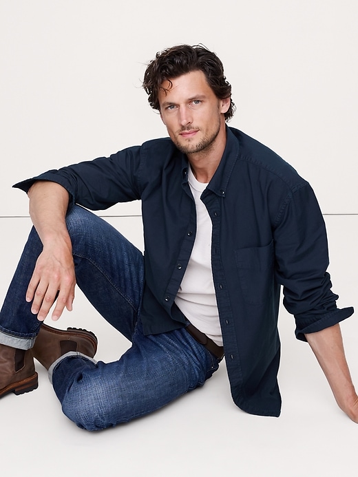 Relaxed-Fit Garment Dye Oxford Shirt