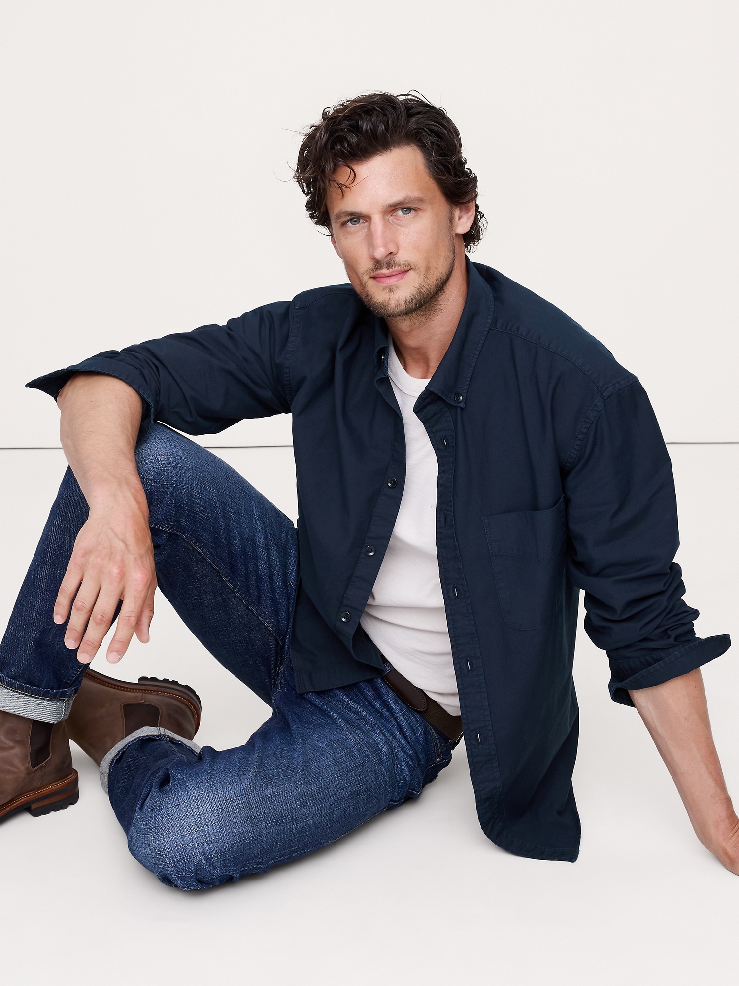 Image number 1 showing, Relaxed-Fit Garment Dye Oxford Shirt