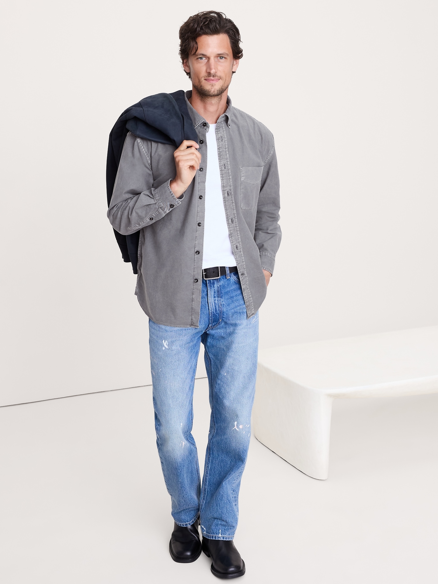 Image number 1 showing, Relaxed-Fit Garment Dye Oxford Shirt