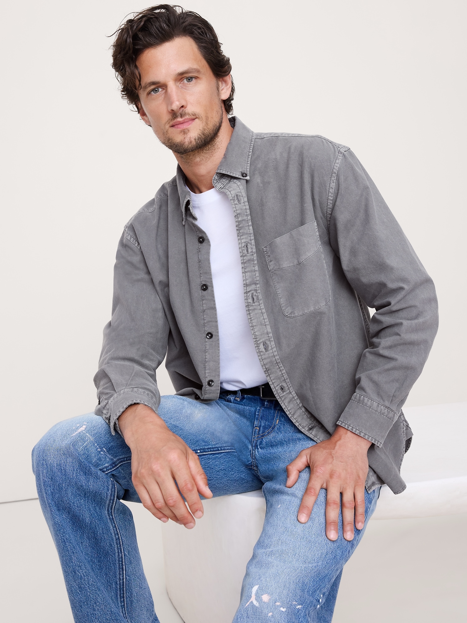 Image number 3 showing, Relaxed-Fit Garment Dye Oxford Shirt