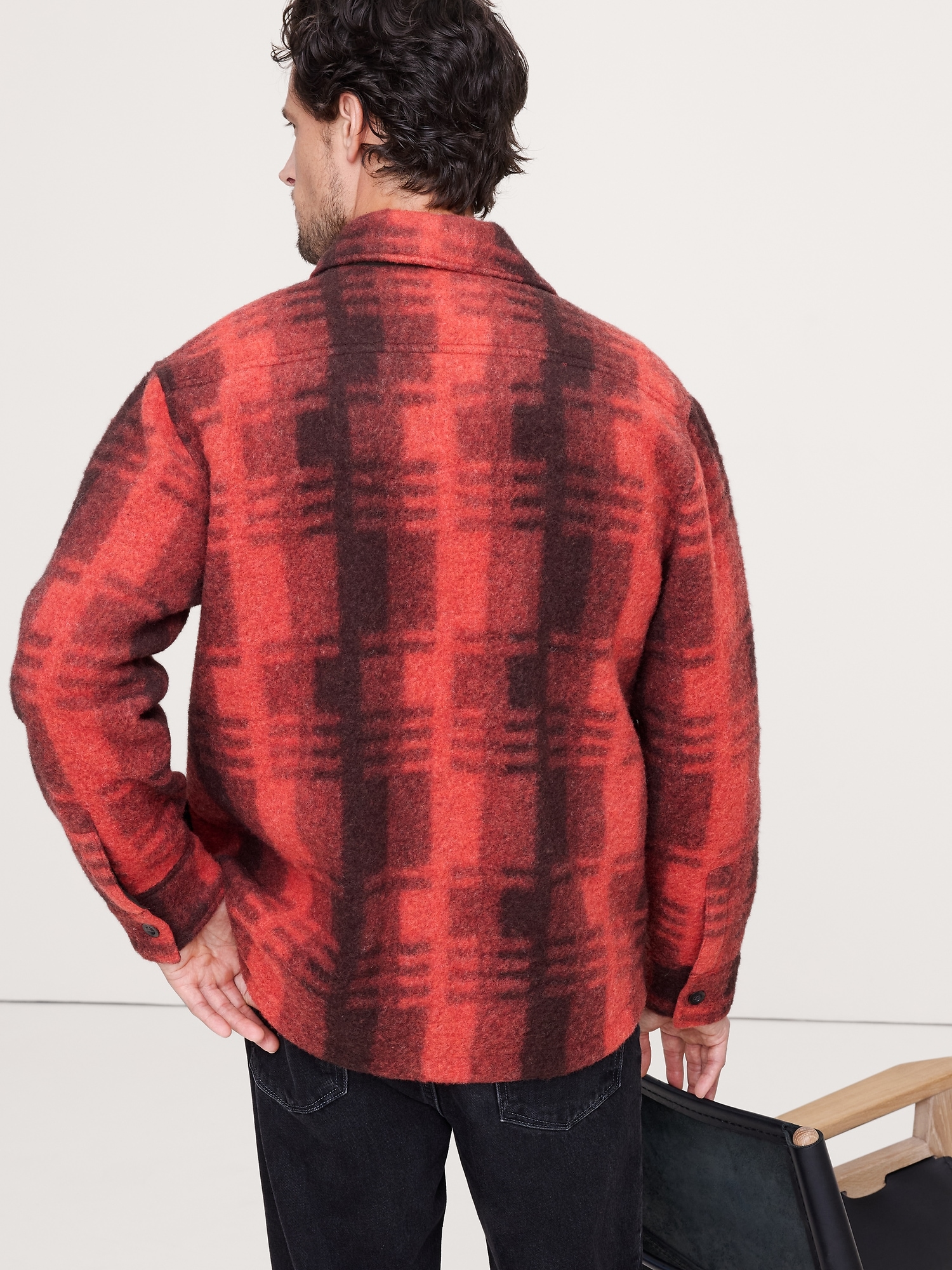 Image number 2 showing, Brushed Wool-Blend Overshirt