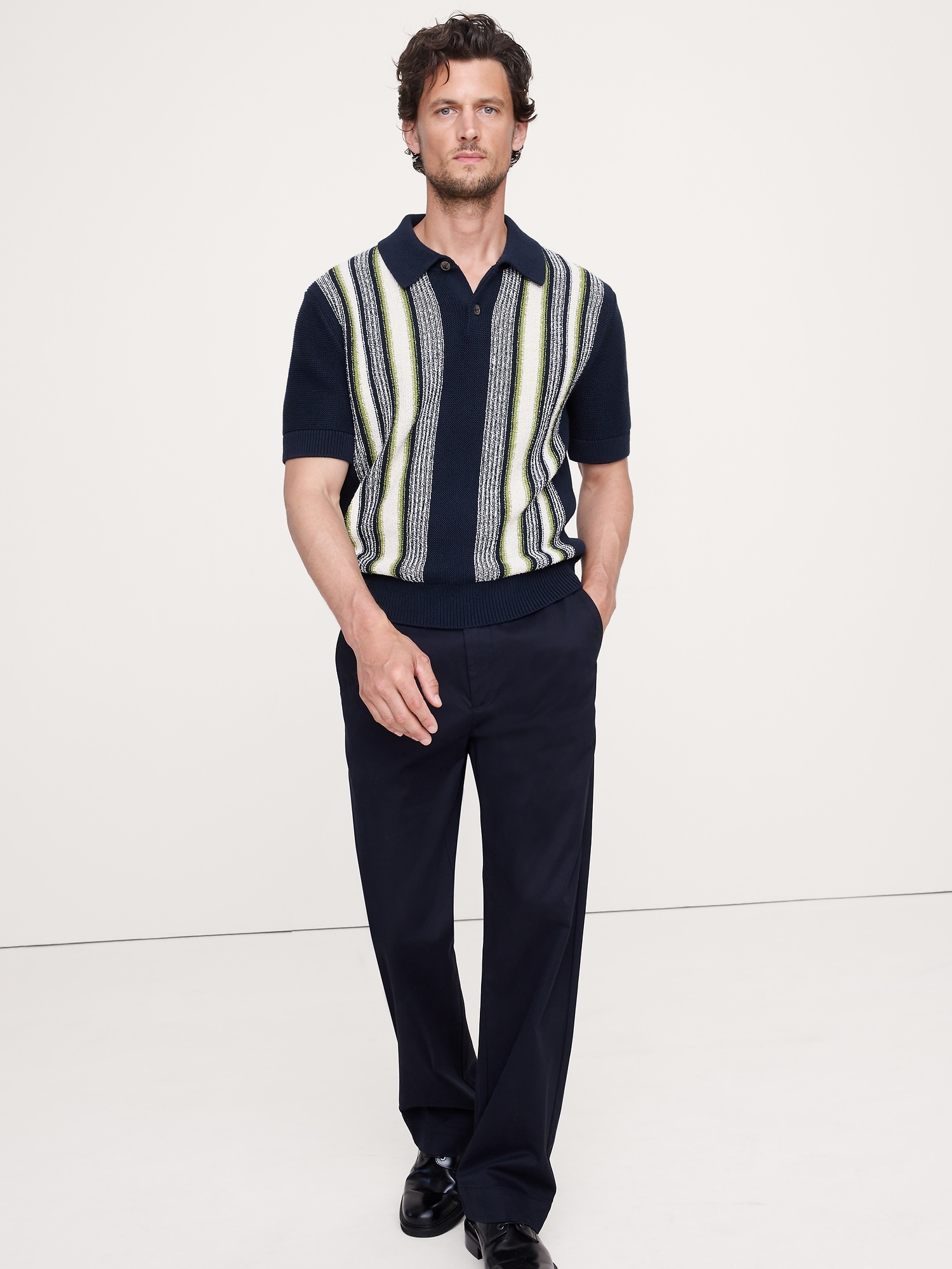 Image number 3 showing, Bouclé Stripe Sweater Polo