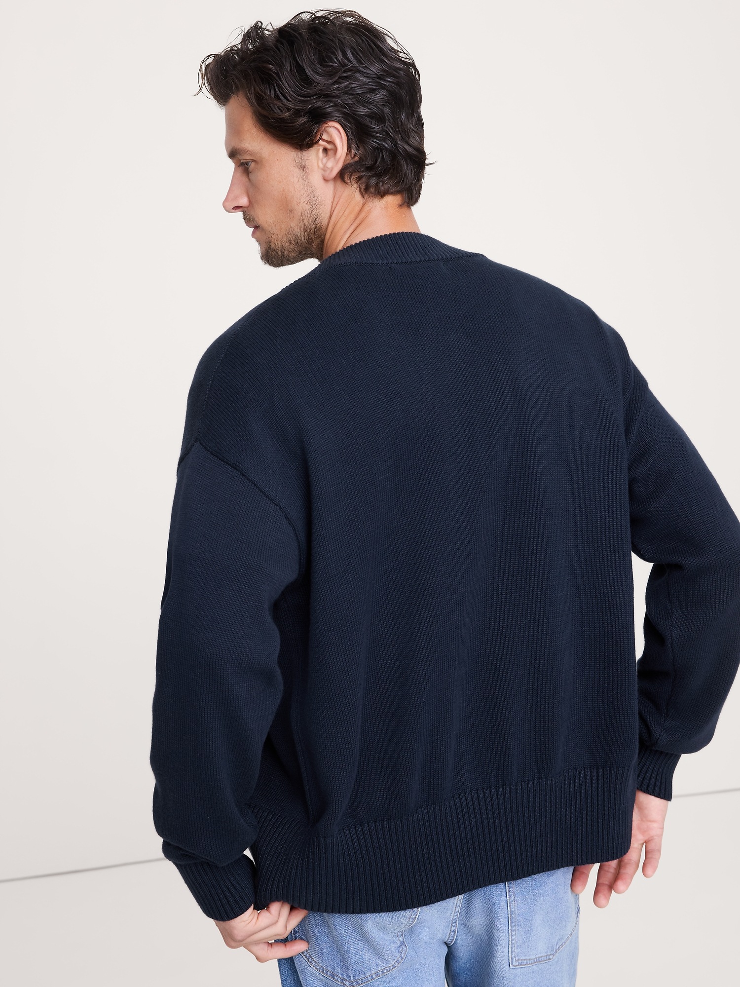 Мужской кардиган Banana Republic Cotton, цвет: Тёмно-синий — фото 2