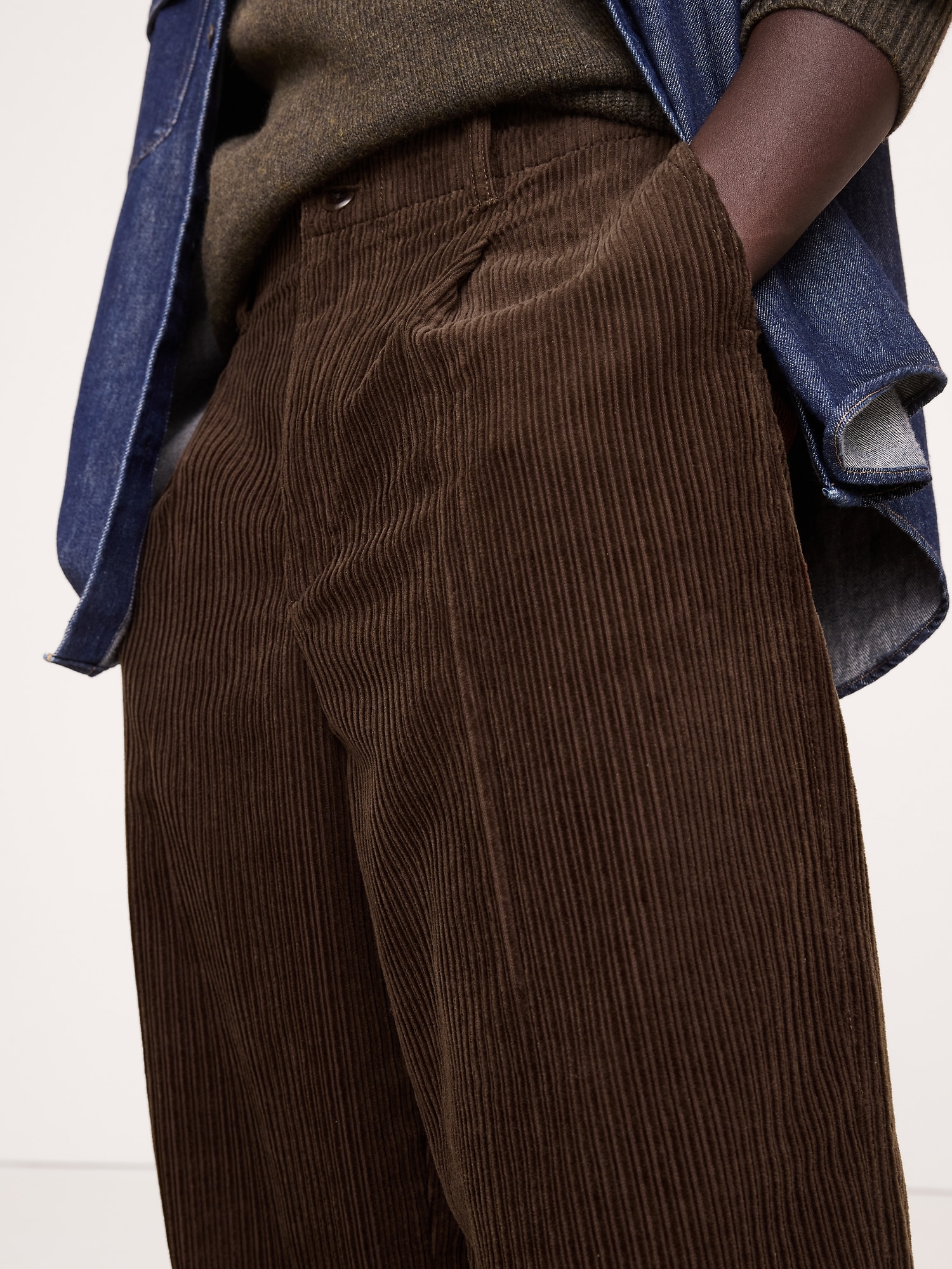 Image number 4 showing, Loose Pleated Corduroy Pant