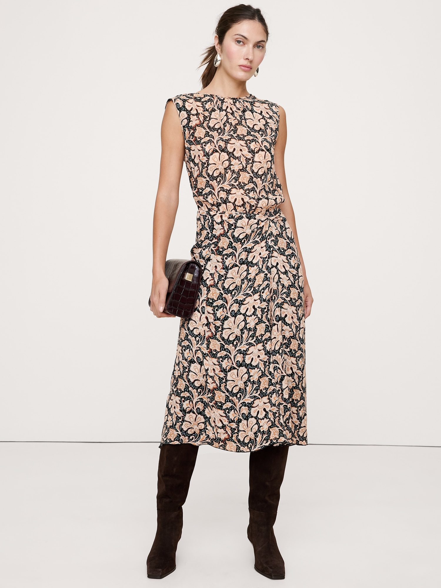 Image number 1 showing, Low-Back Midi Dress