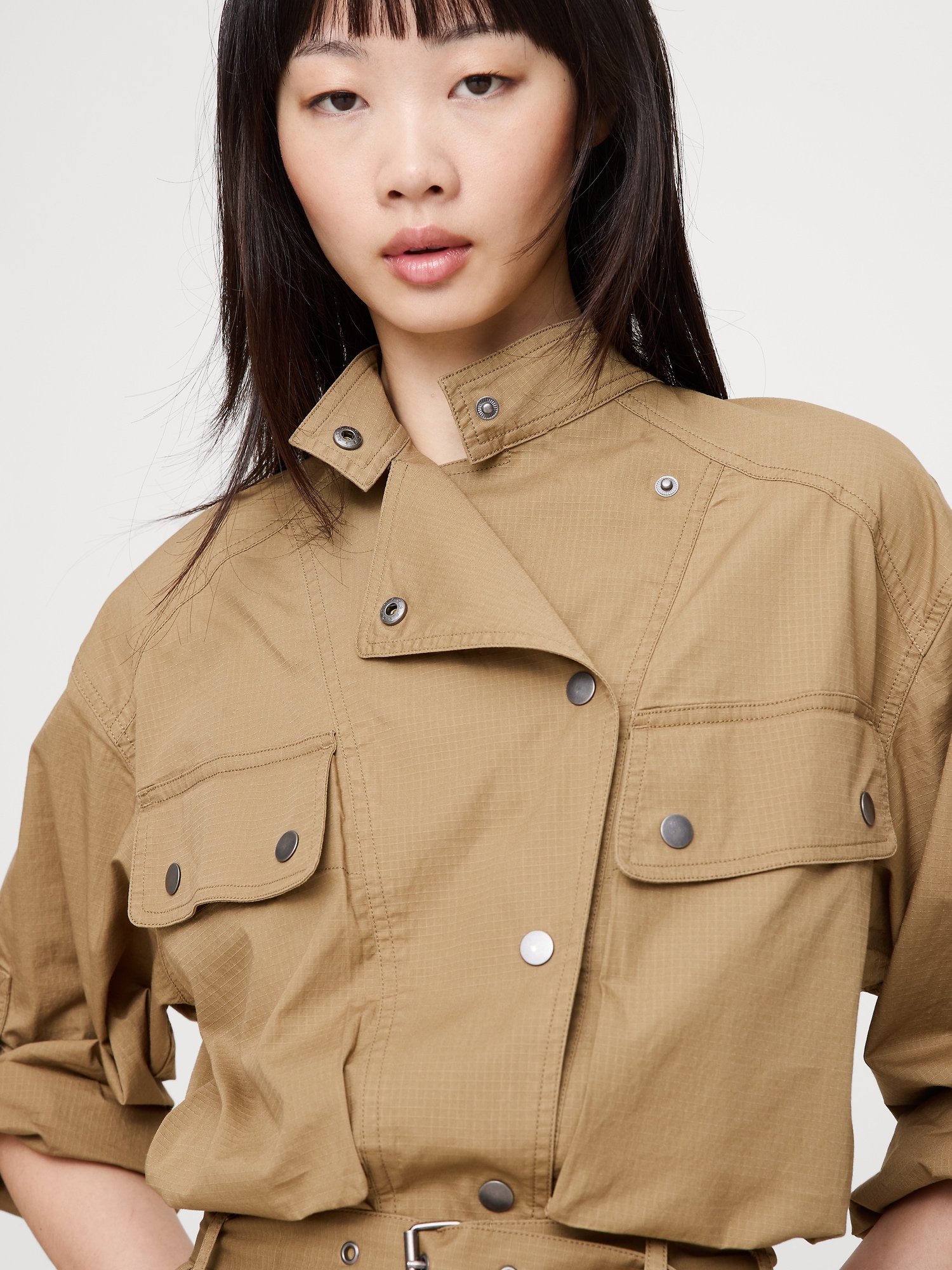 Image number 5 showing, Stretch-Cotton Utility Jumpsuit