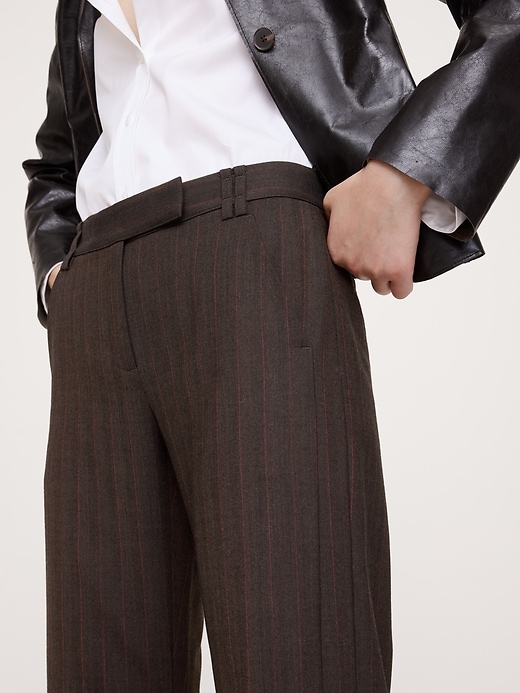Mid-Rise Bootcut Wool-Blend Flannel Pant