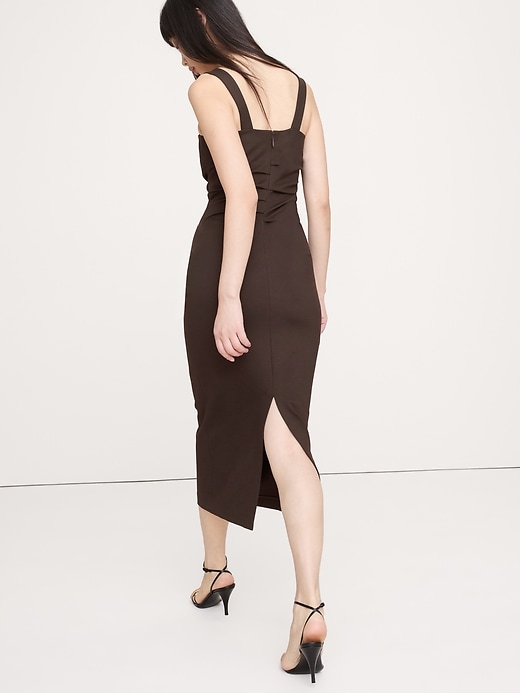 Image number 2 showing, Everywhere Ponte Ruched Midi Dress