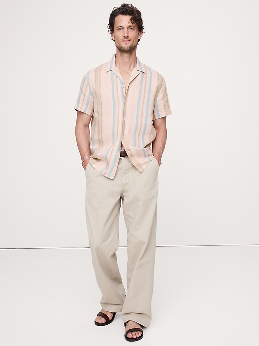 Standard-Fit Linen-Cotton Resort Shirt