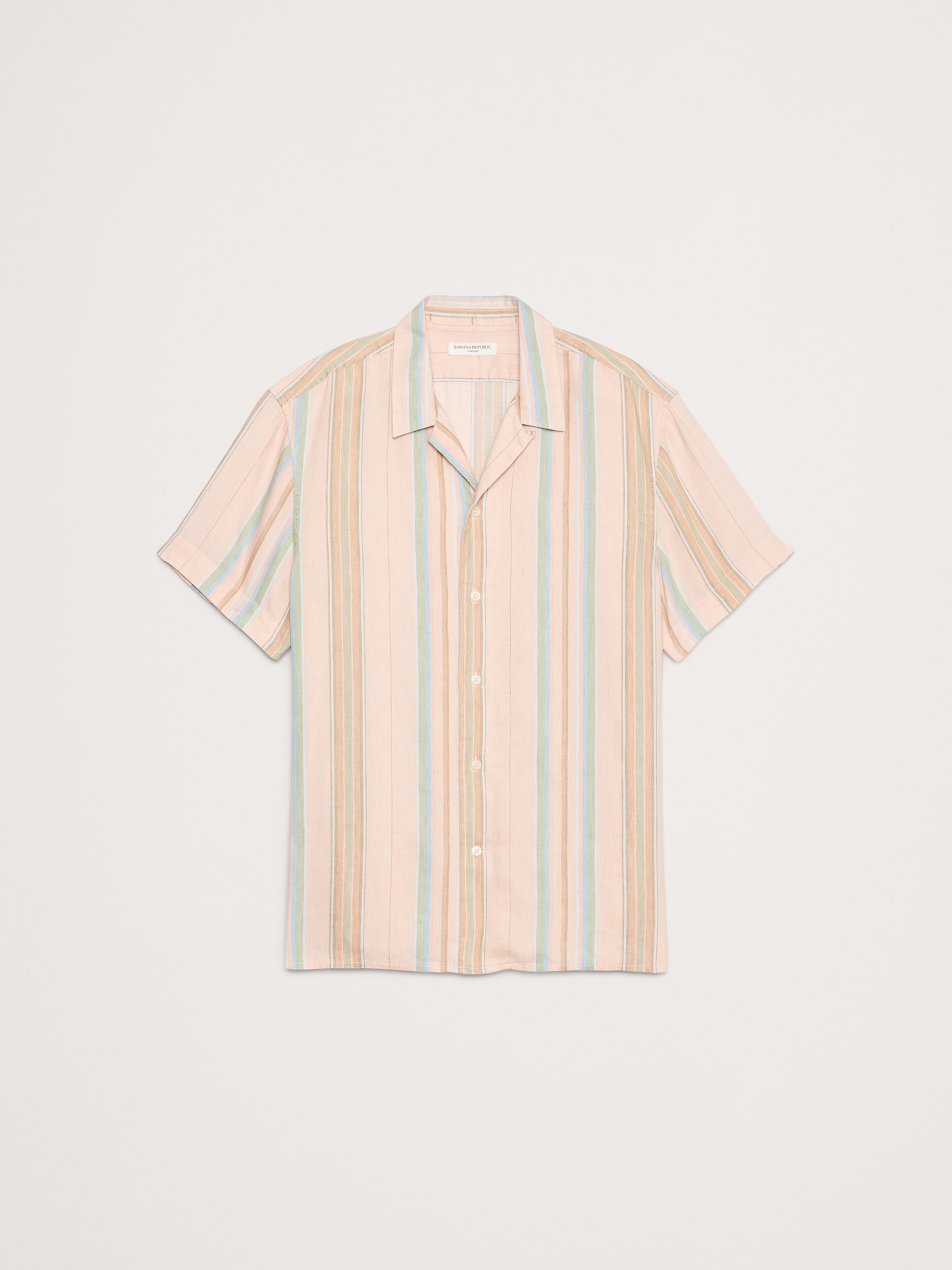 Image number 4 showing, Standard-Fit Linen-Cotton Resort Shirt