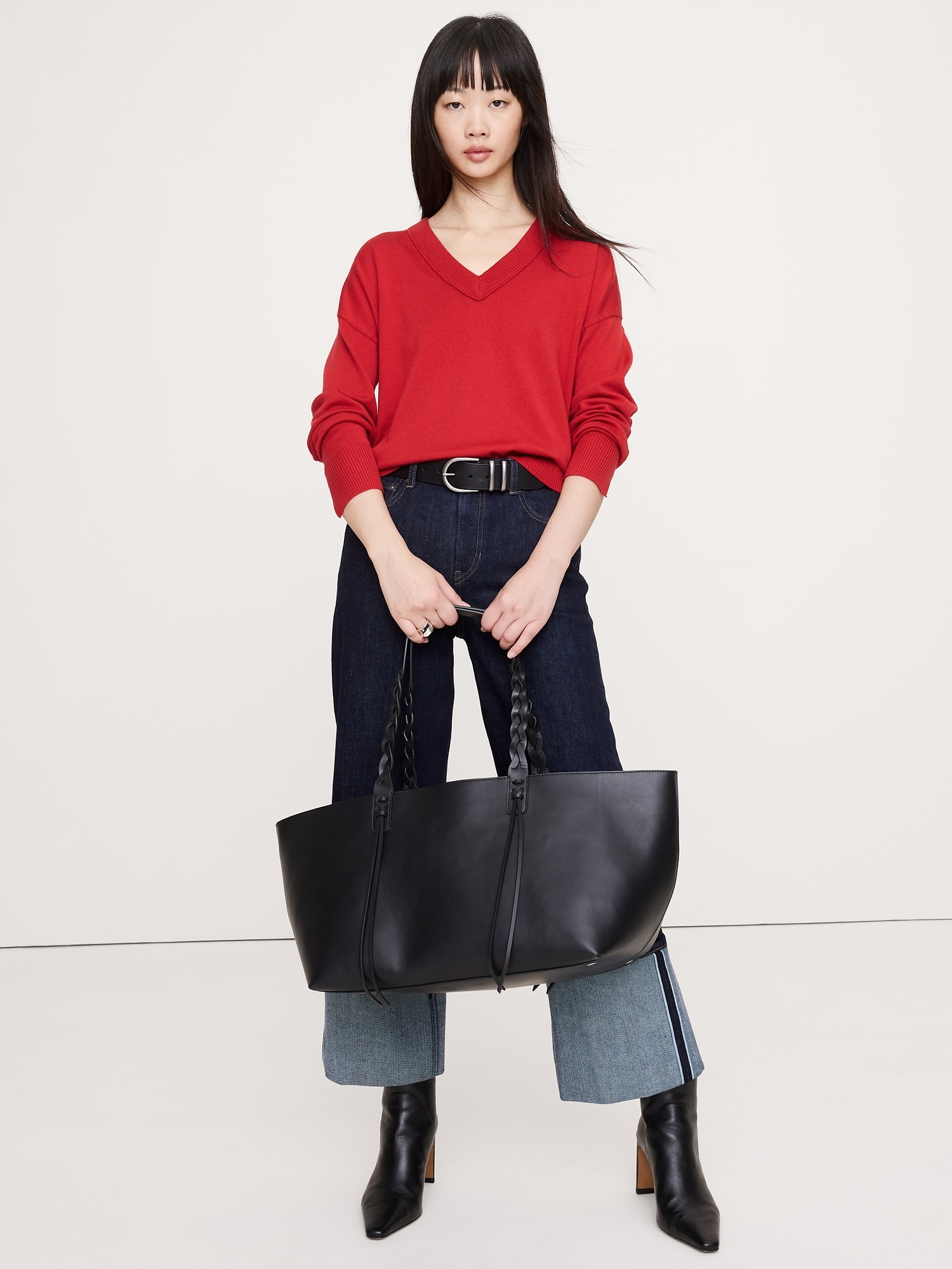 Oversized Merino V-Neck Sweater