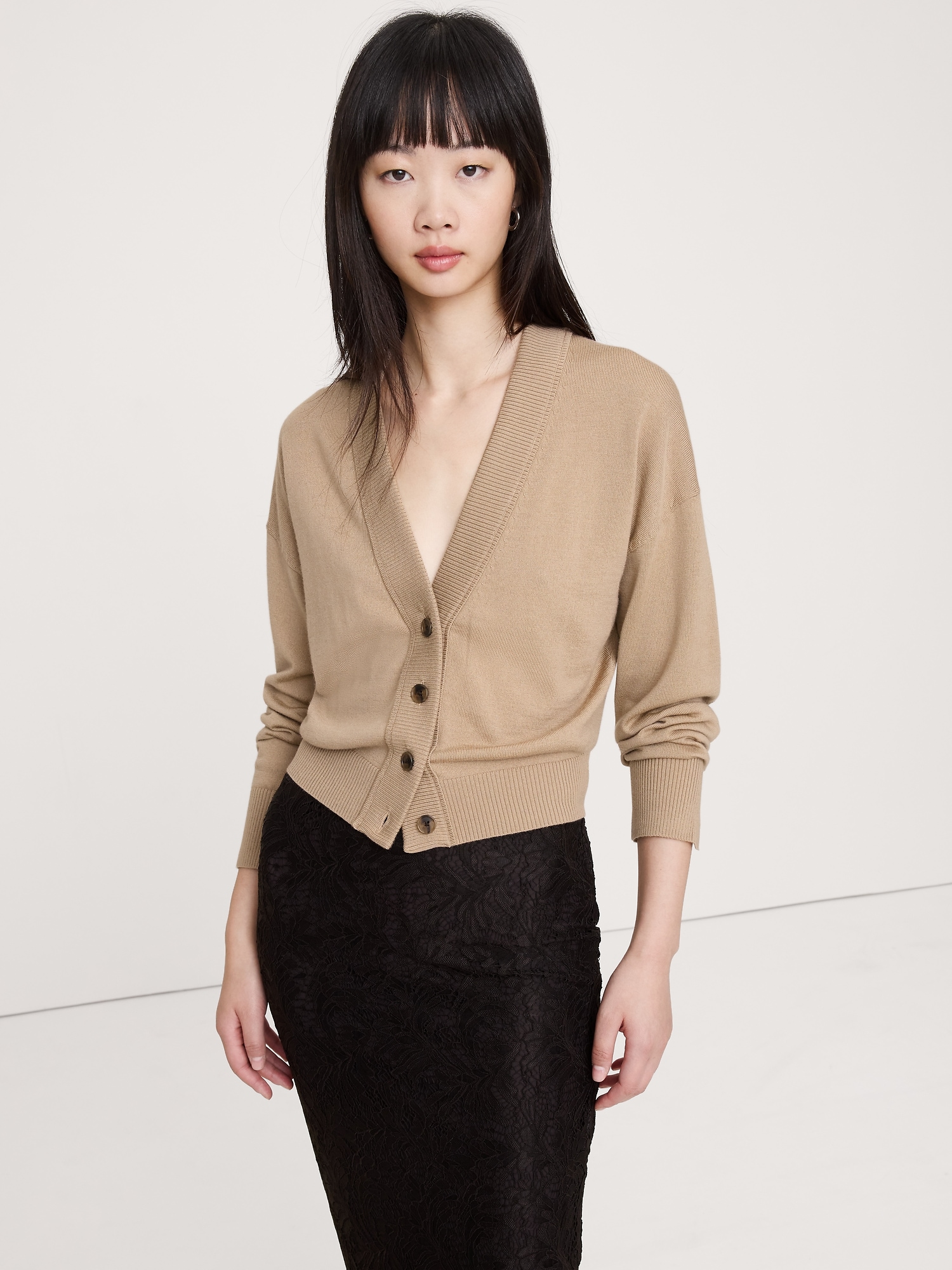 Oversized Merino Cardigan Sweater