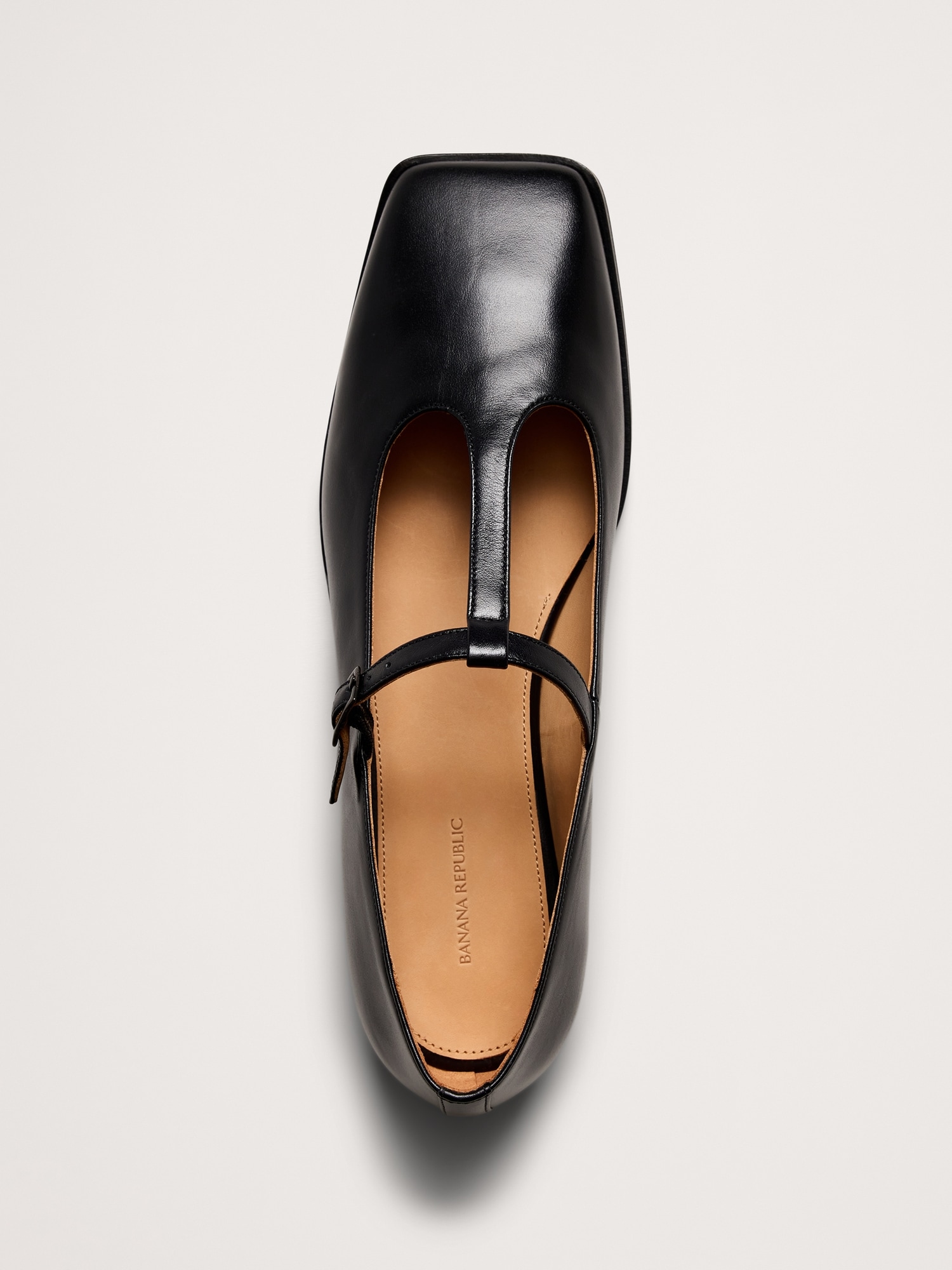 Image number 8 showing, Italian Leather Square-Toe Mary Jane Flats