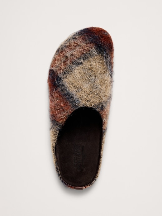Plaid Crosby Square Italian Wool Clog Slippers For Men- Banana Republic- Size 11 Leather Essential Clog | Banana Republic main image 4