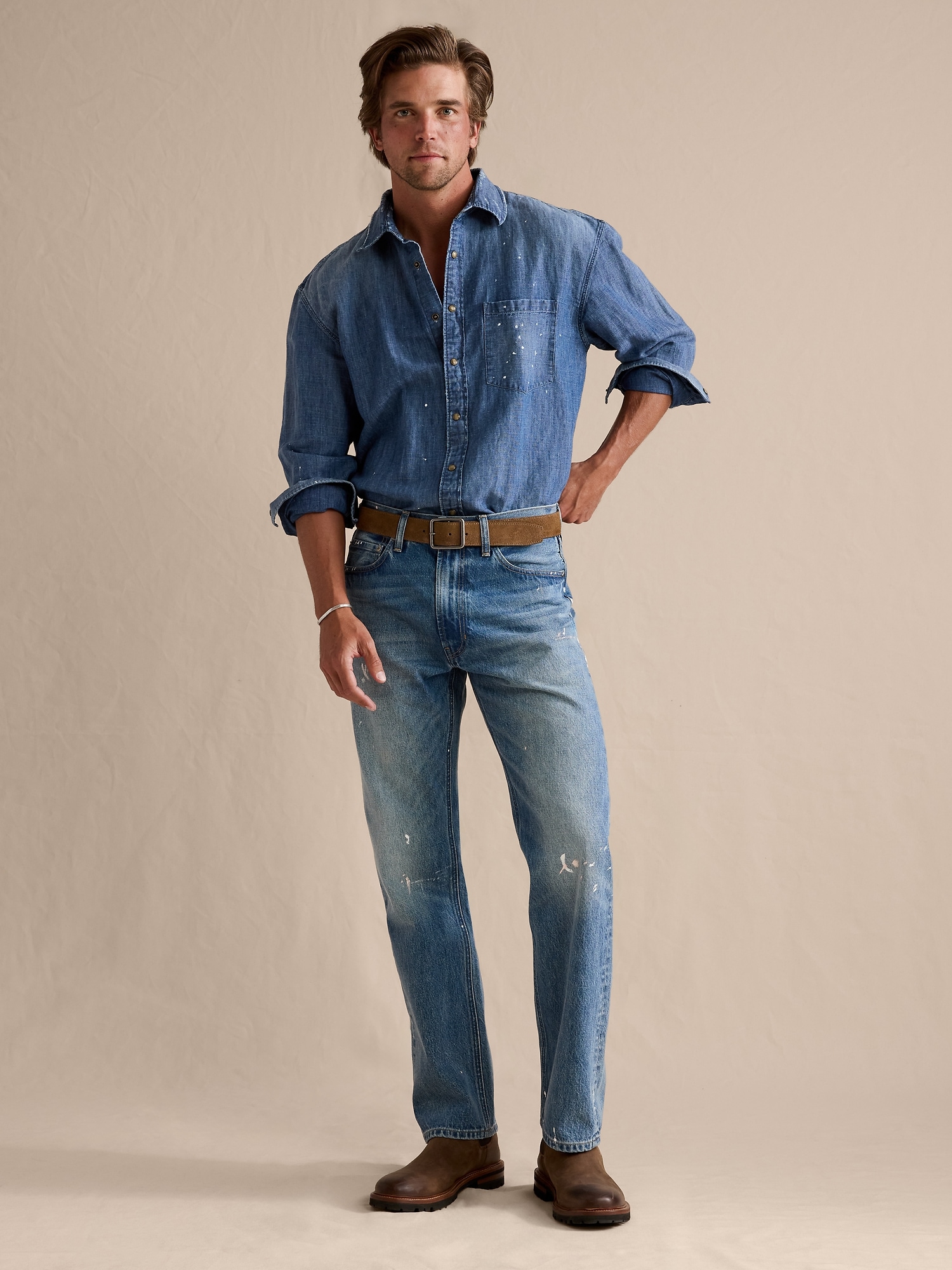 Image number 3 showing, Straight Painter Jean