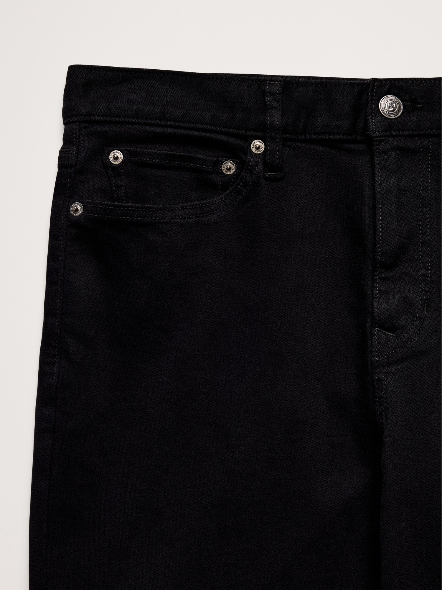 Мужские джинсы Banana Republic Slim Luxe Traveler Jean, цвет: Чёрный — фото 5