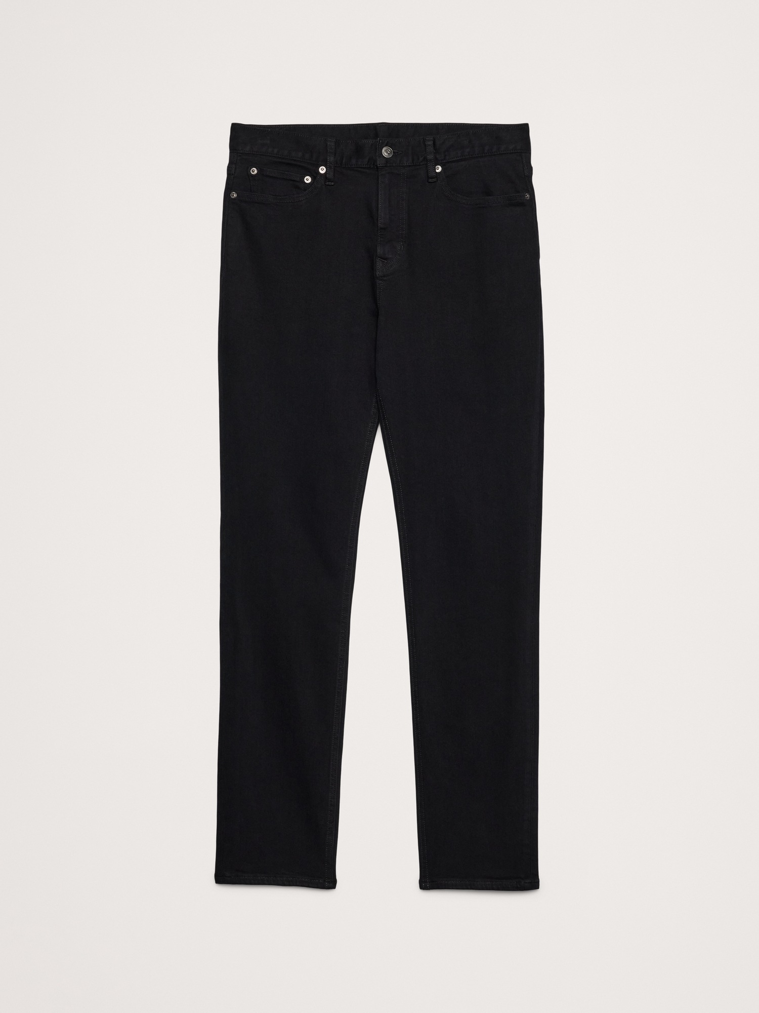 Мужские джинсы Banana Republic Slim Luxe Traveler Jean, цвет: Чёрный — фото 6
