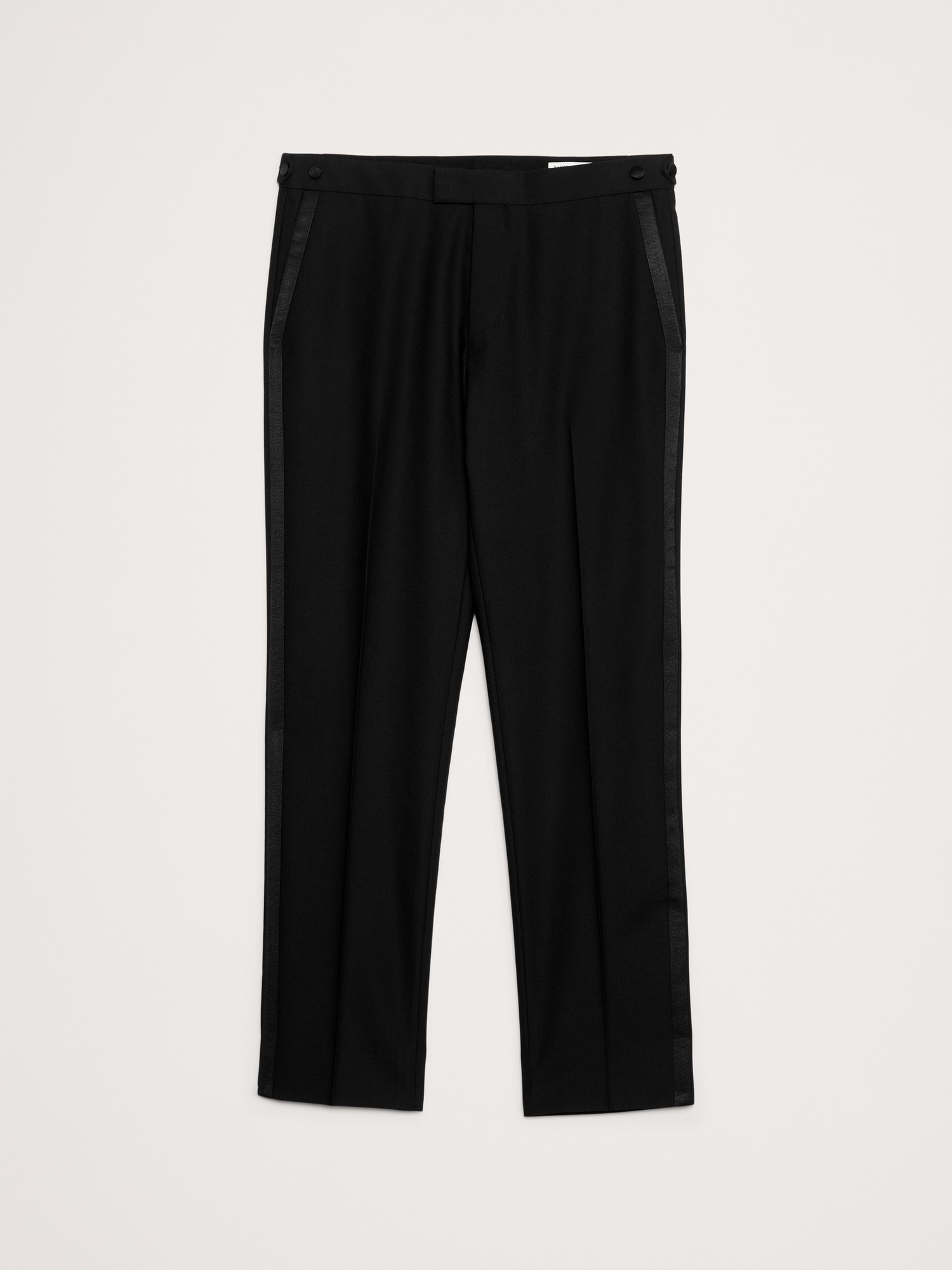 Мужские брюки Banana Republic Slim Italian Barathea Tuxedo Pant, цвет: Чёрный — фото 6