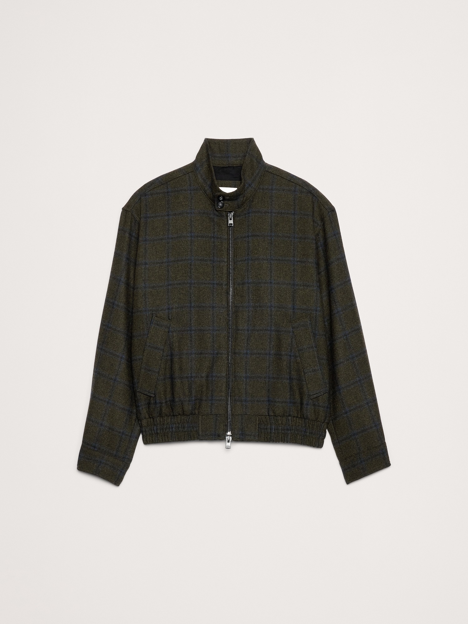 Men's Classic Retro Flannel Work Jacket – Harrington Style, Warm Thick Fleece Lining